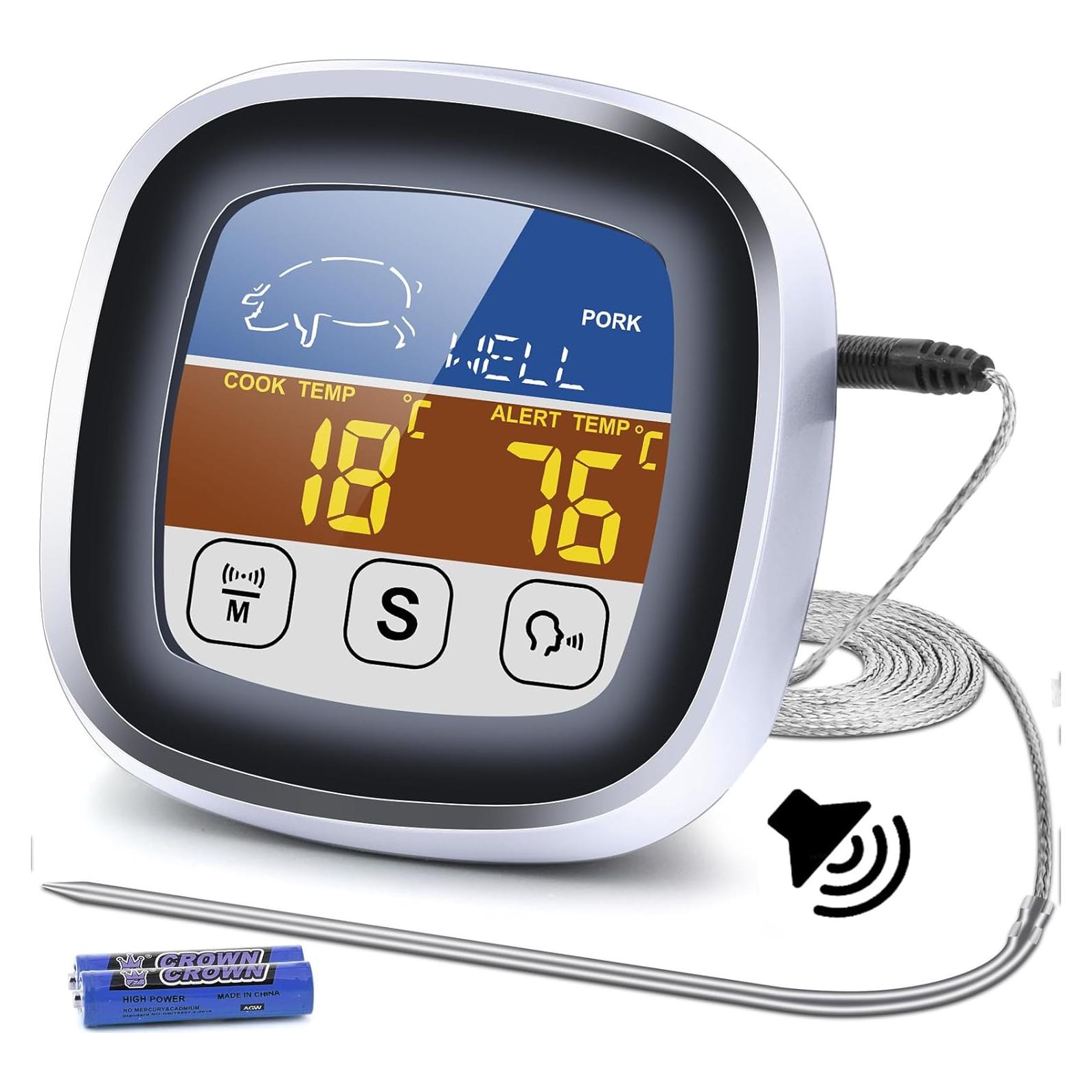 Termómetro Digital de Carne Leepenk con Voz y Pantalla Táctil