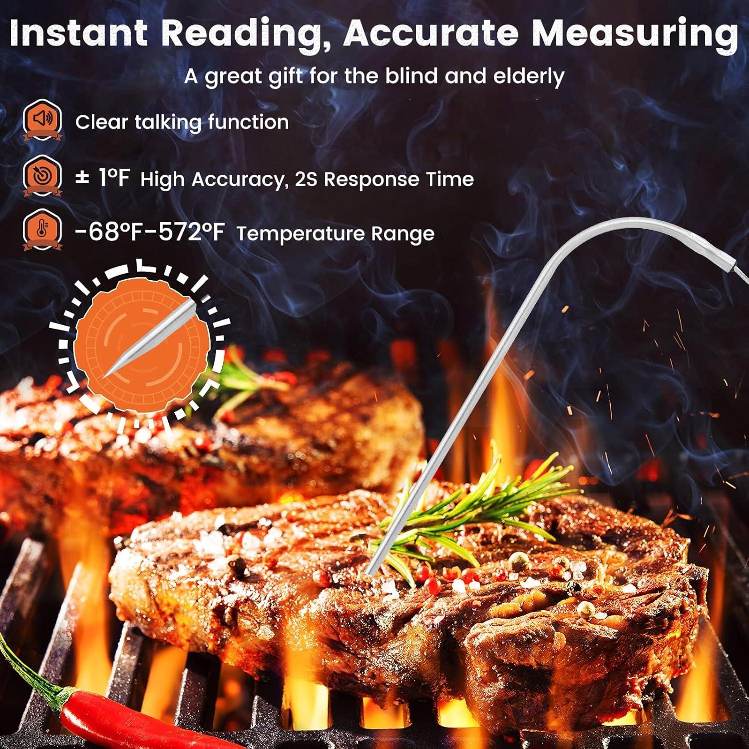 Termómetro Digital de Carne Leepenk con Voz y Pantalla Táctil