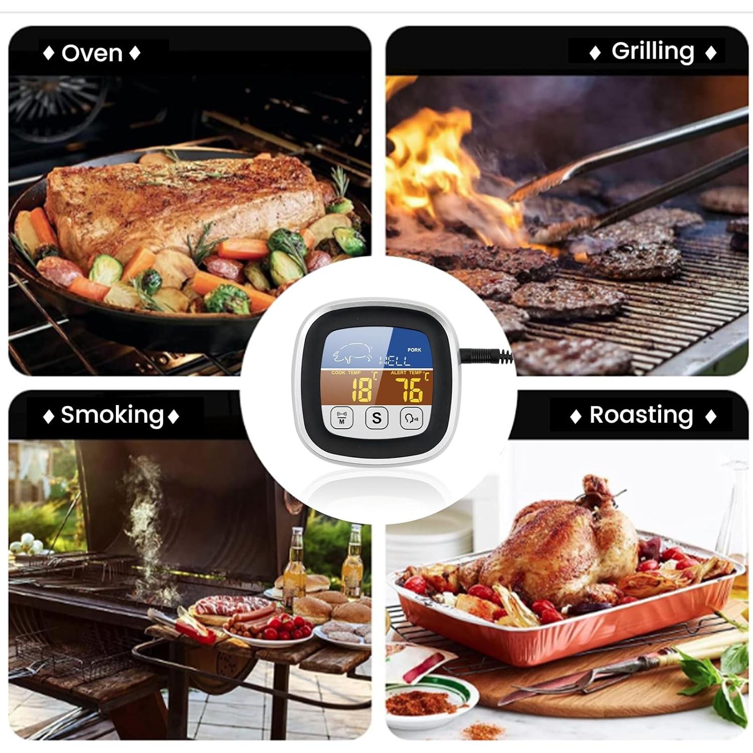 Termómetro Digital de Carne Leepenk con Voz y Pantalla Táctil