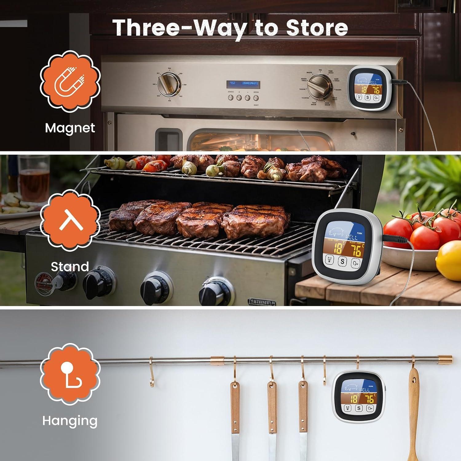 Termómetro Digital de Carne Leepenk con Voz y Pantalla Táctil