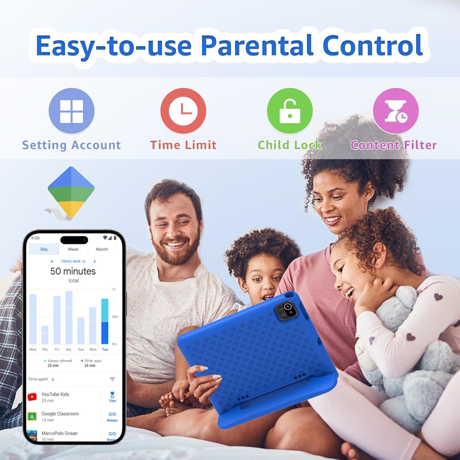 Tablet ApoloSign Kids 10.1" Android 13 con Control Parental