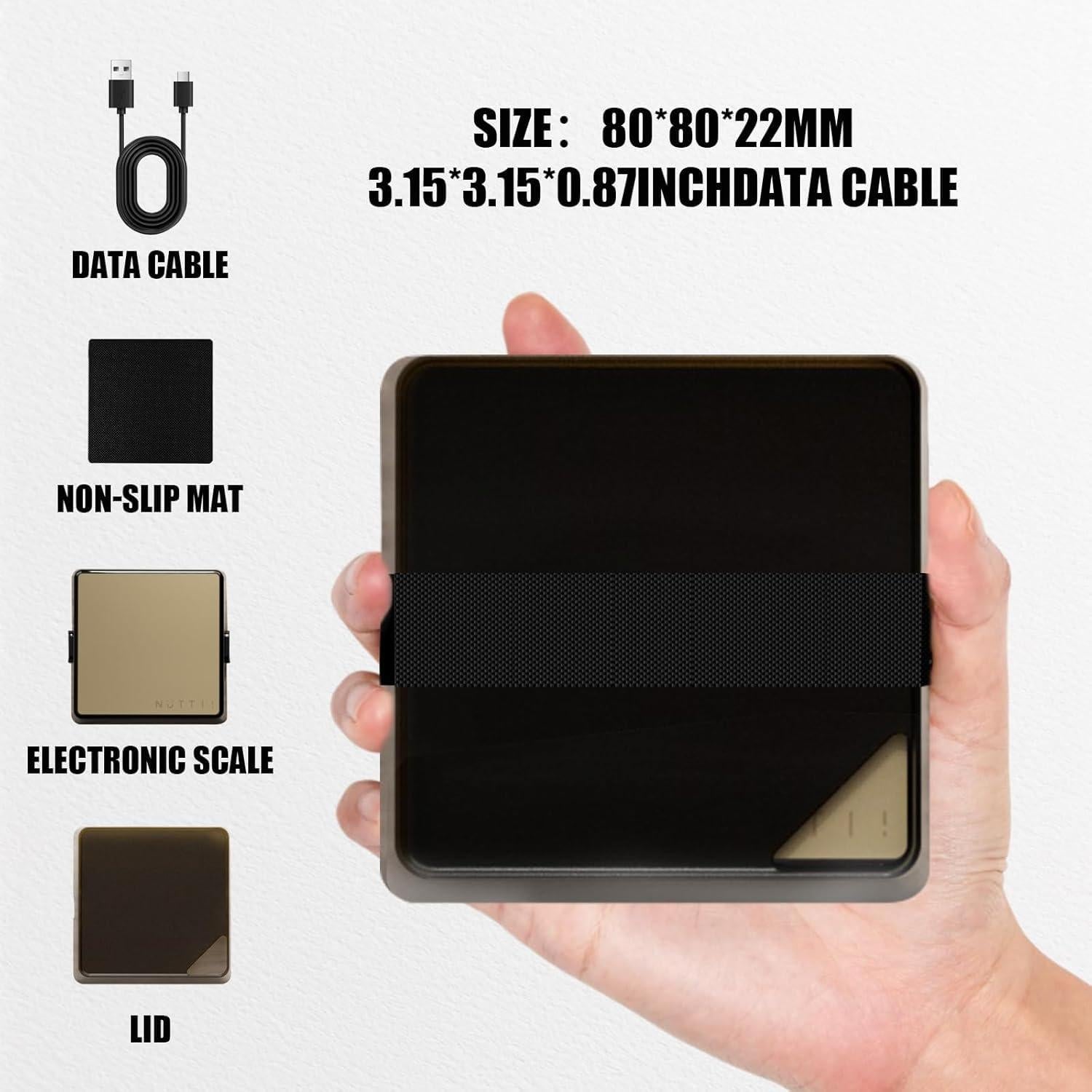 Báscula Digital de Café NUTTII PRO 0.1g Recargable IPX3