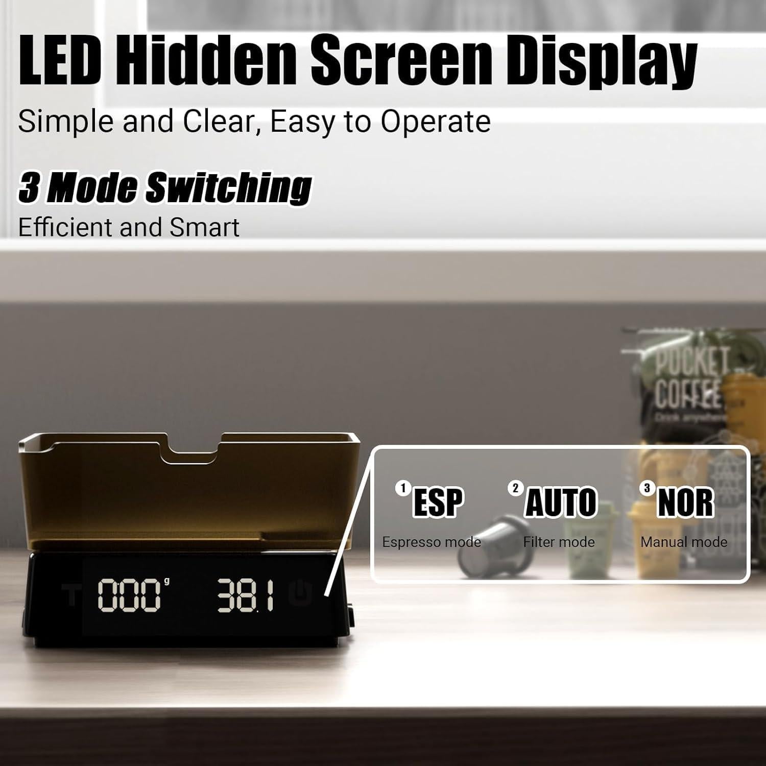 Báscula Digital de Café NUTTII PRO 0.1g Recargable IPX3