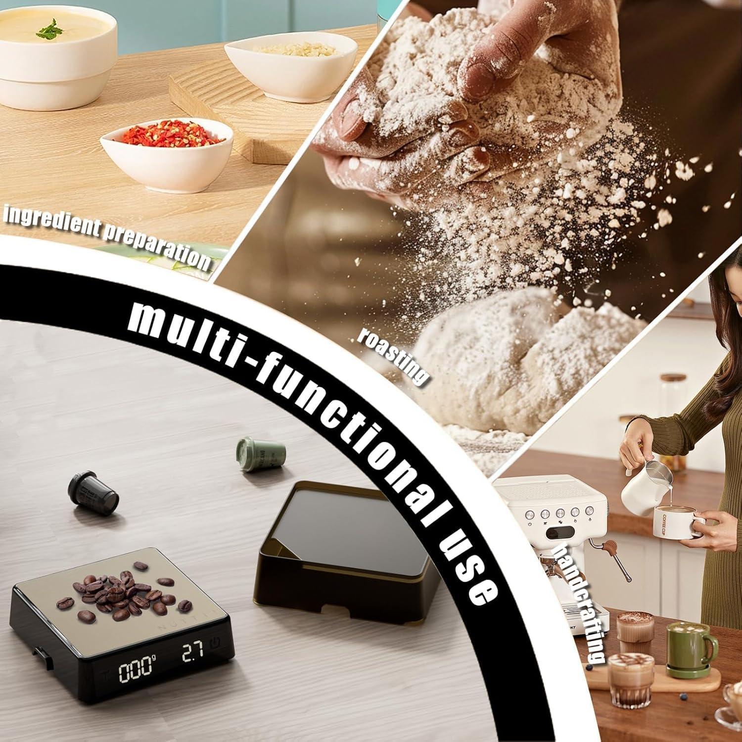 Báscula Digital de Café NUTTII PRO 0.1g Recargable IPX3