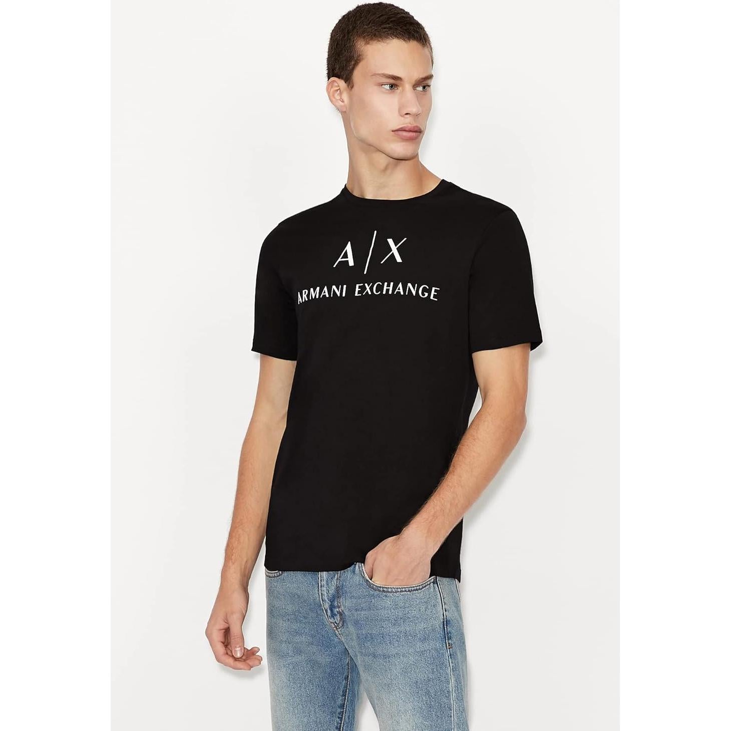 Camiseta AX Armani Exchange Hombre Cuello Redondo Algodón