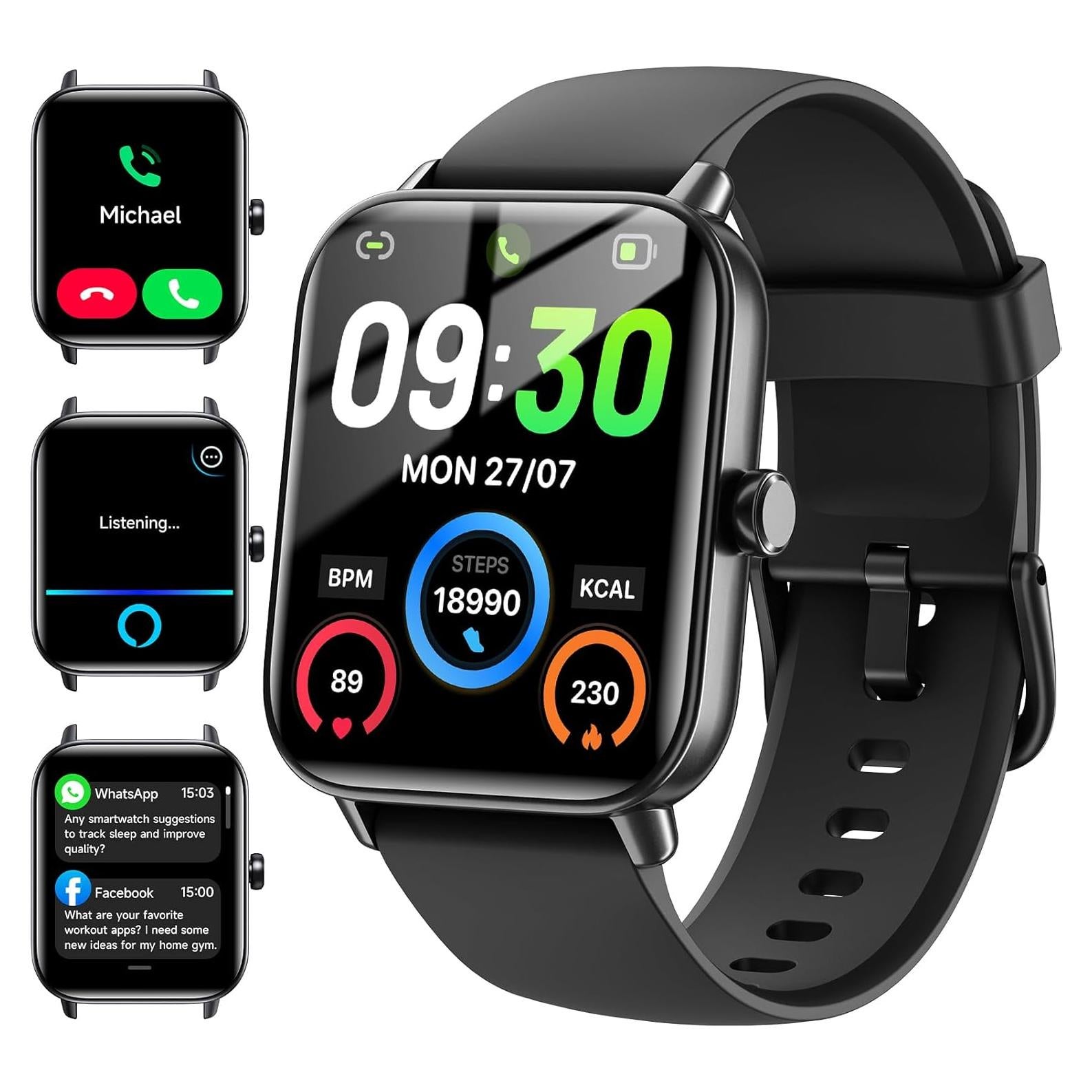 Reloj Inteligente Hingso IDW19 Negro 1.8" Fitness IP68