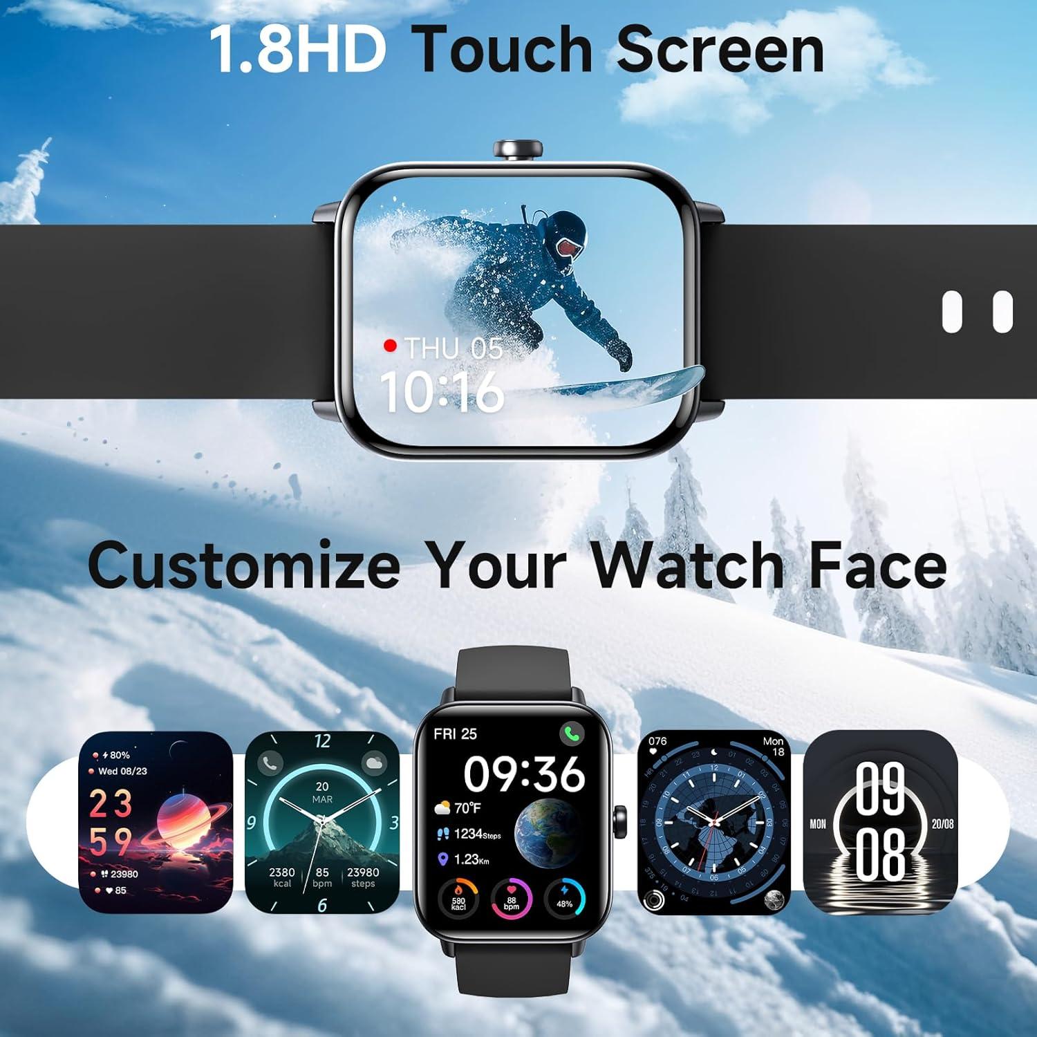 Reloj Inteligente Hingso IDW19 Negro 1.8" Fitness IP68