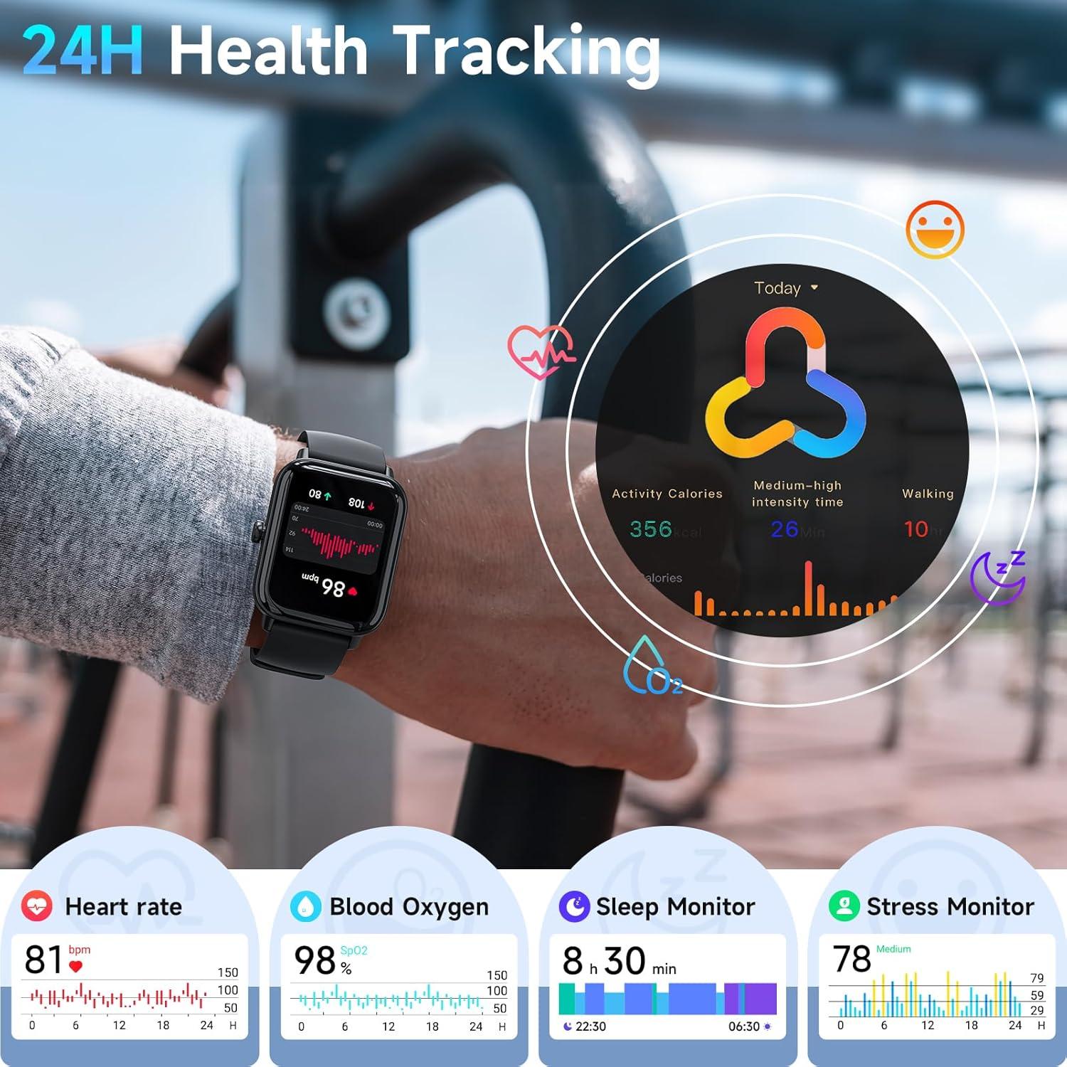 Reloj Inteligente Hingso IDW19 Negro 1.8" Fitness IP68