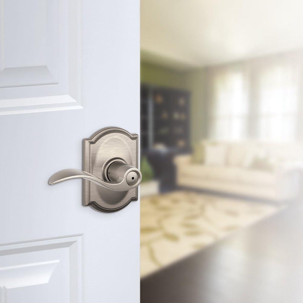 Cerradura de Privacidad Schlage F40 ACC 619 CAM Níquel Satinado