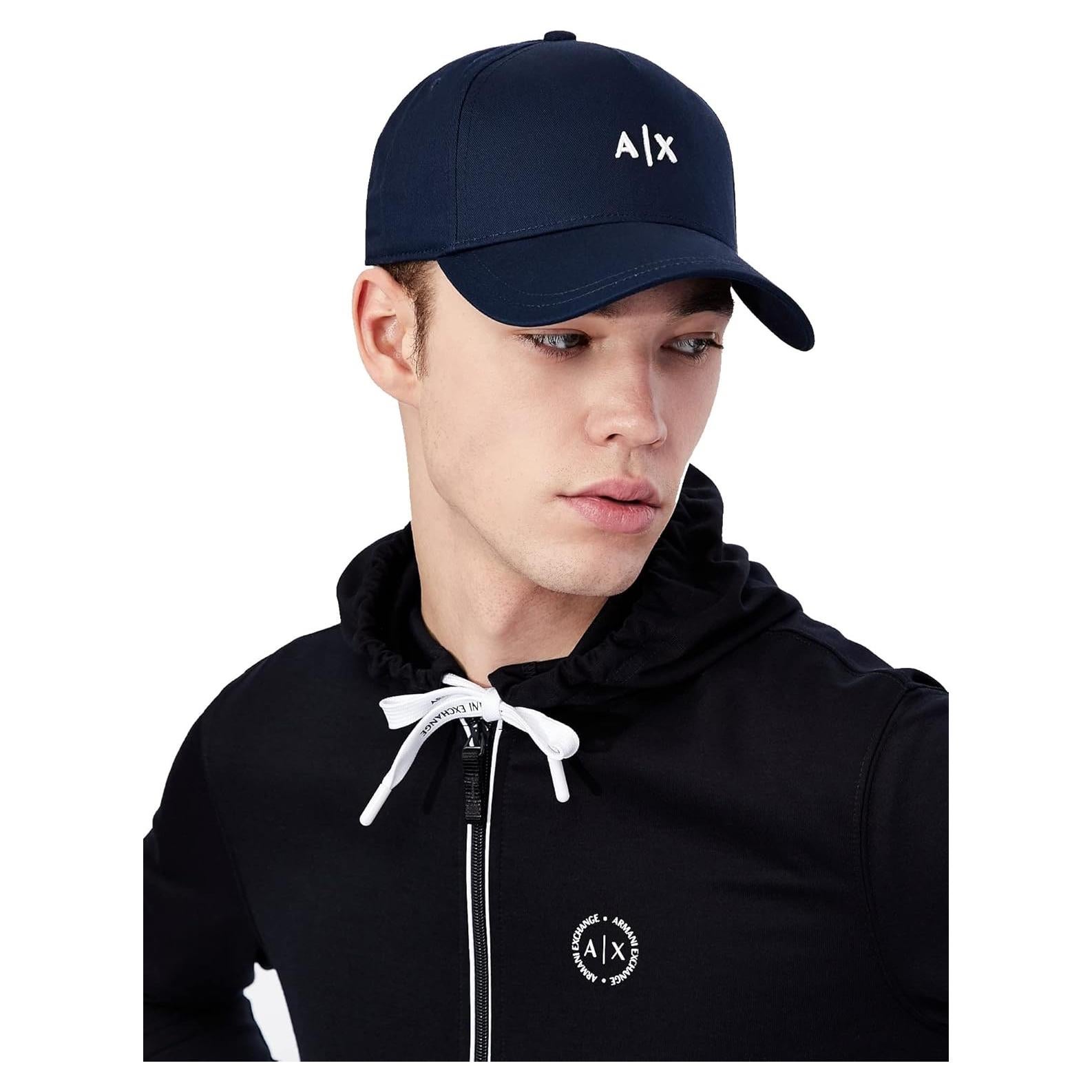 Gorra de béisbol Armani Exchange azul marino unisex