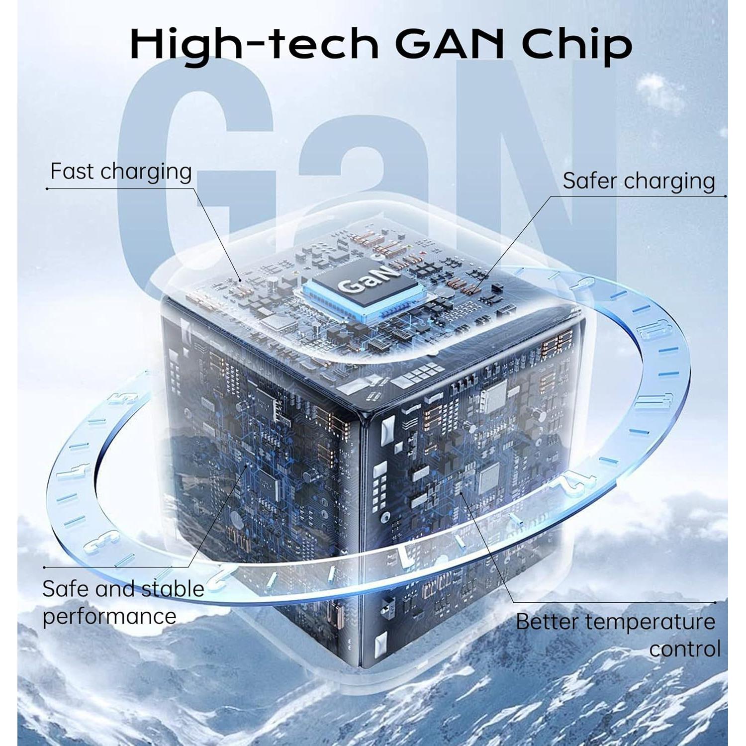 Estación de Carga USB C TOPOINT 7 en 1 65W Cargador Inalámbrico