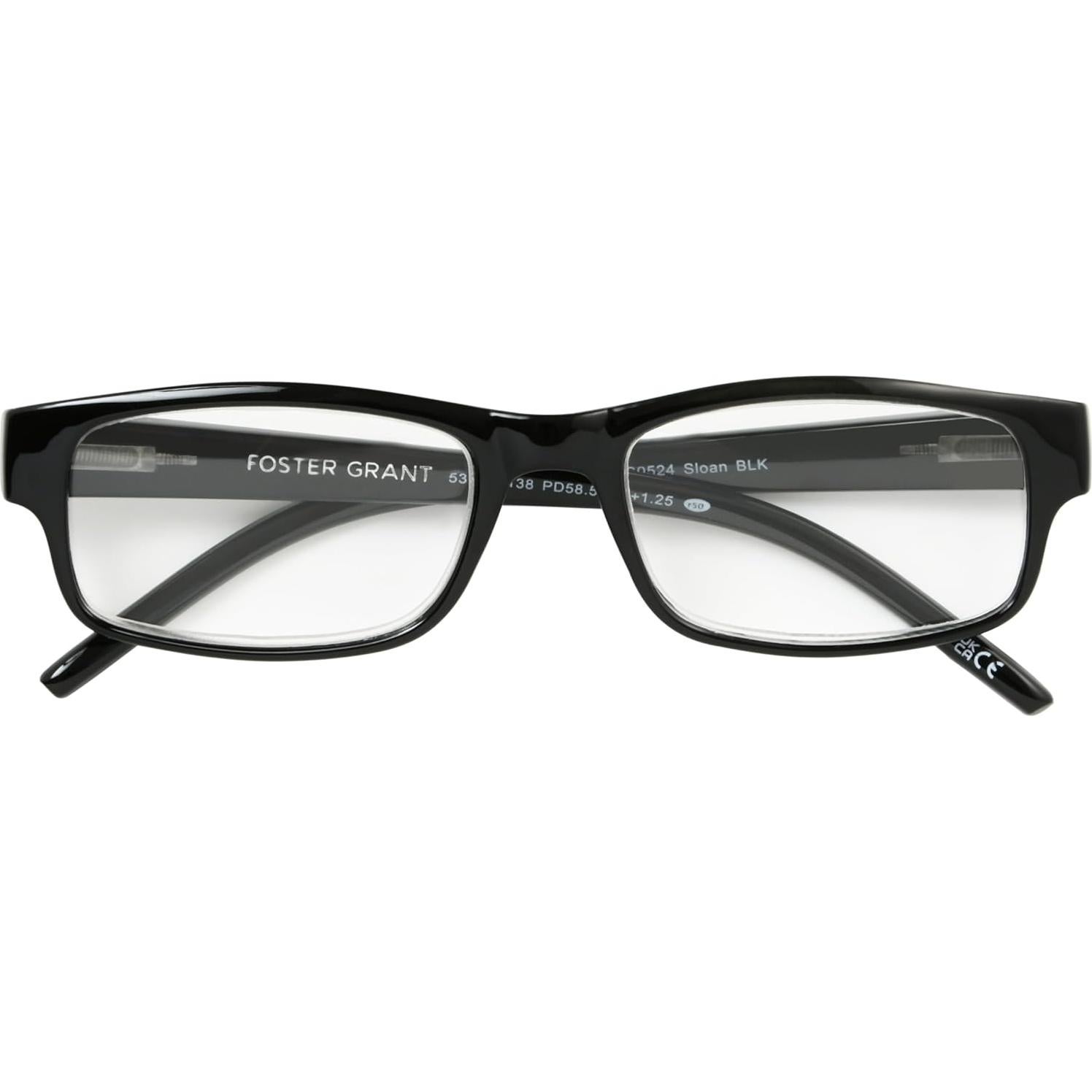 Gafas de lectura cuadradas Foster Grant 3 Dioptrías negras