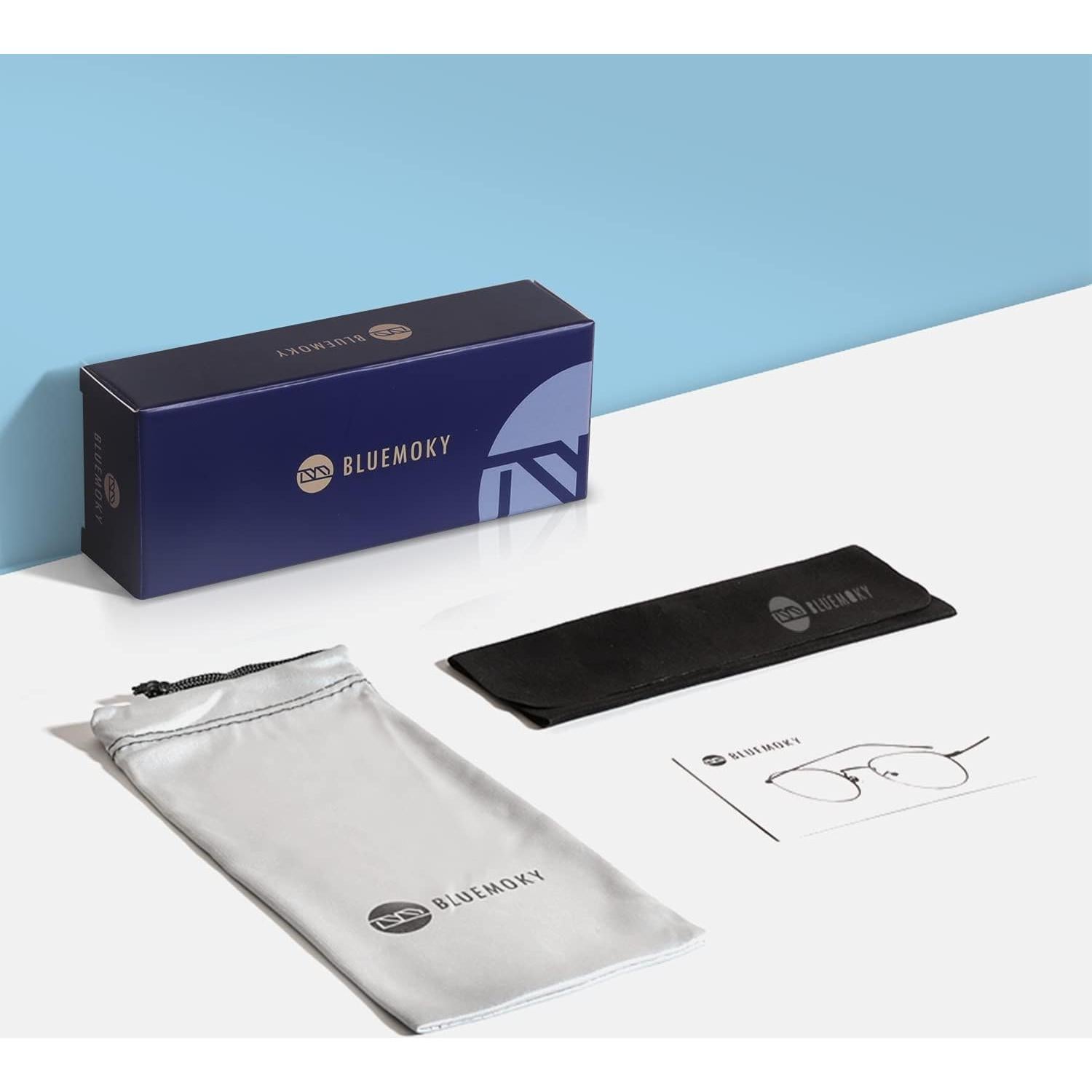 Gafas de lectura Bluemoky con luz azul para hombres