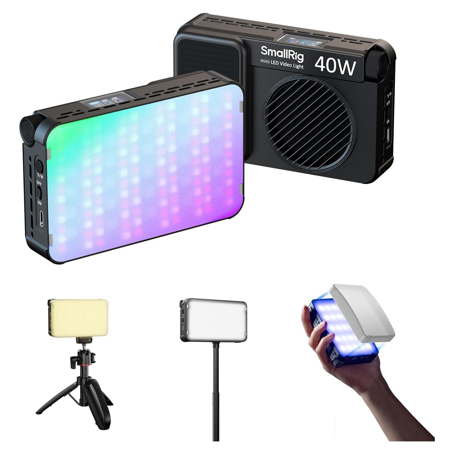 Luz de Video LED RGB SmallRig RM 40C 4800mAh Pantalla LCD
