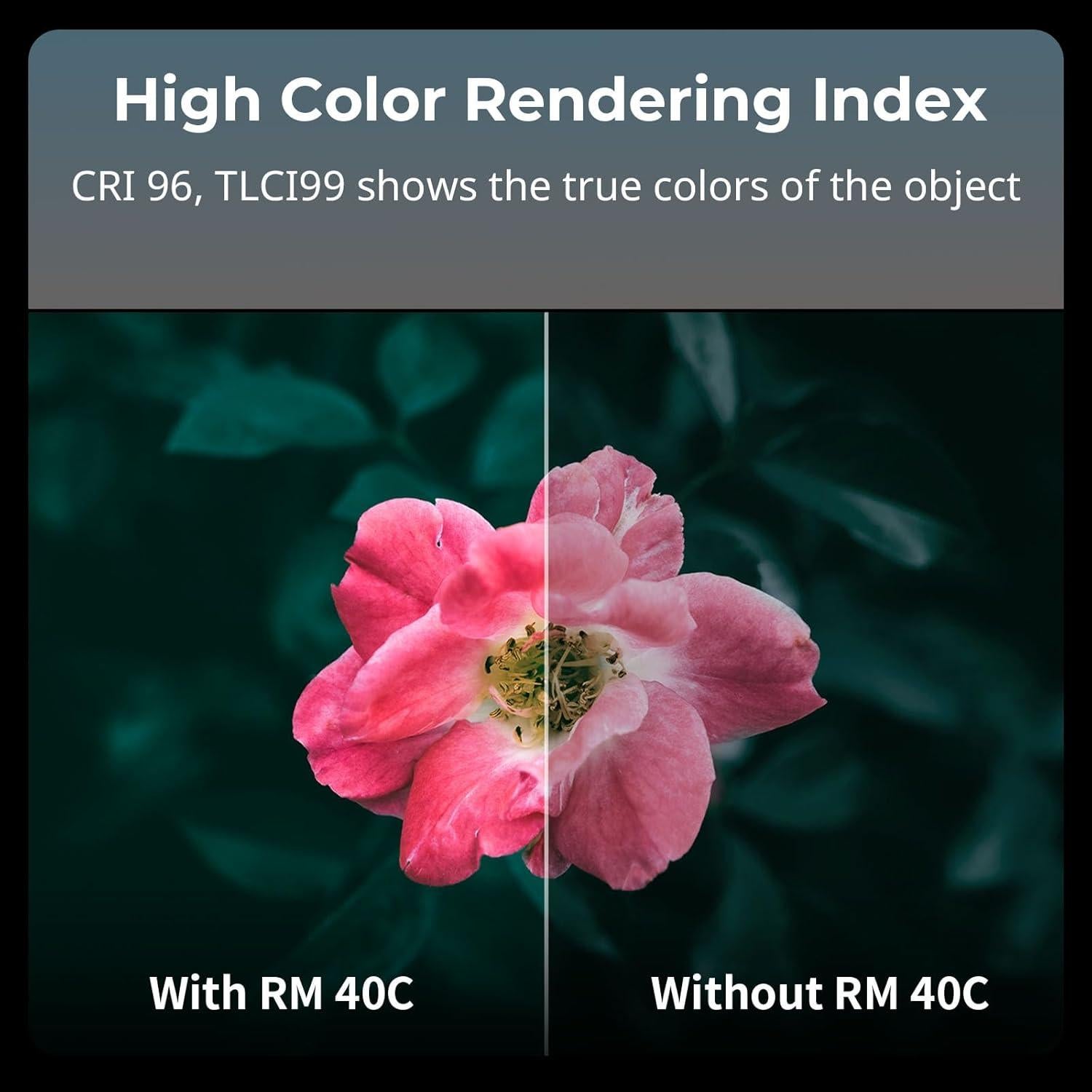 Luz de Video LED RGB SmallRig RM 40C 4800mAh Pantalla LCD