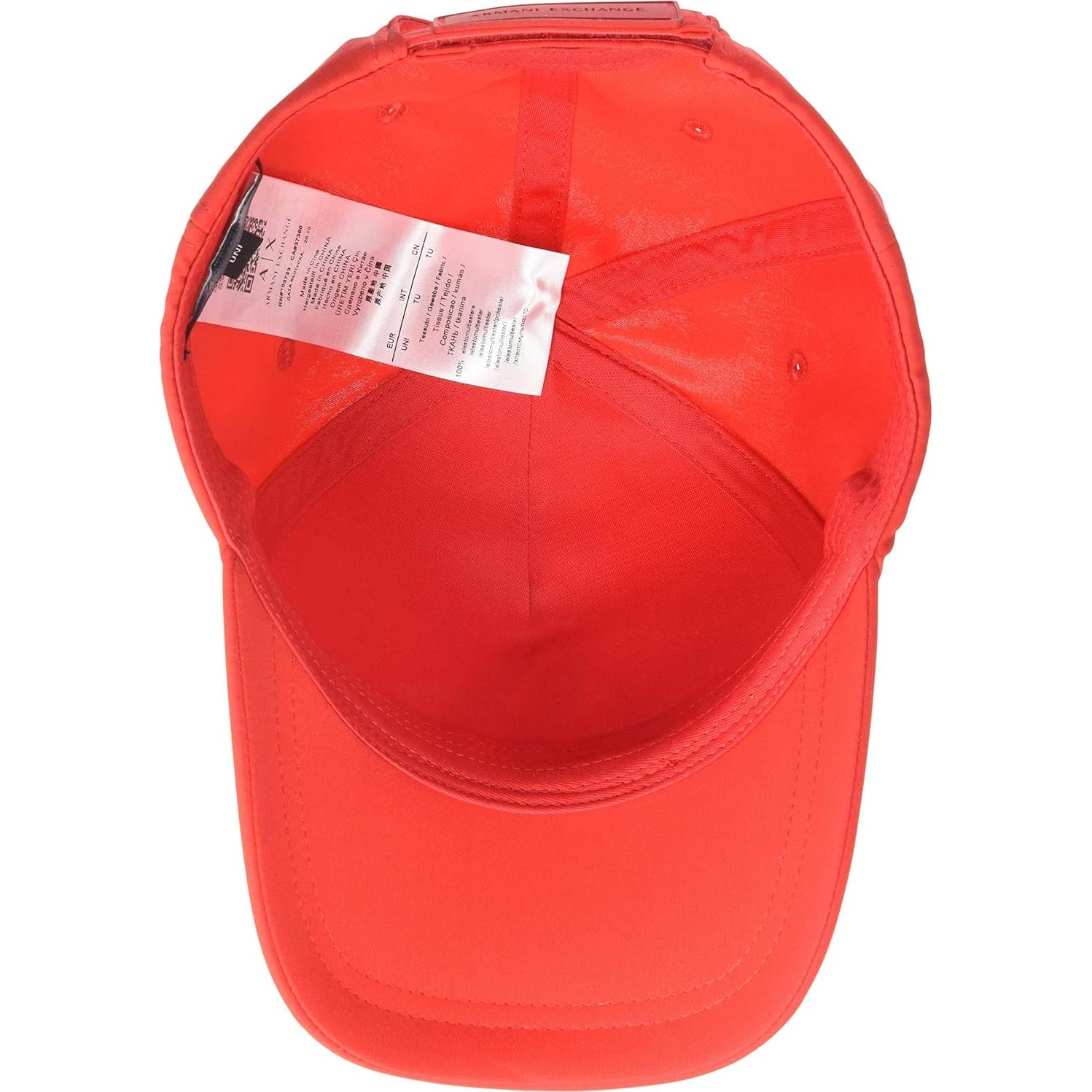 Gorra de béisbol Armani Exchange Roja con Logo 3D