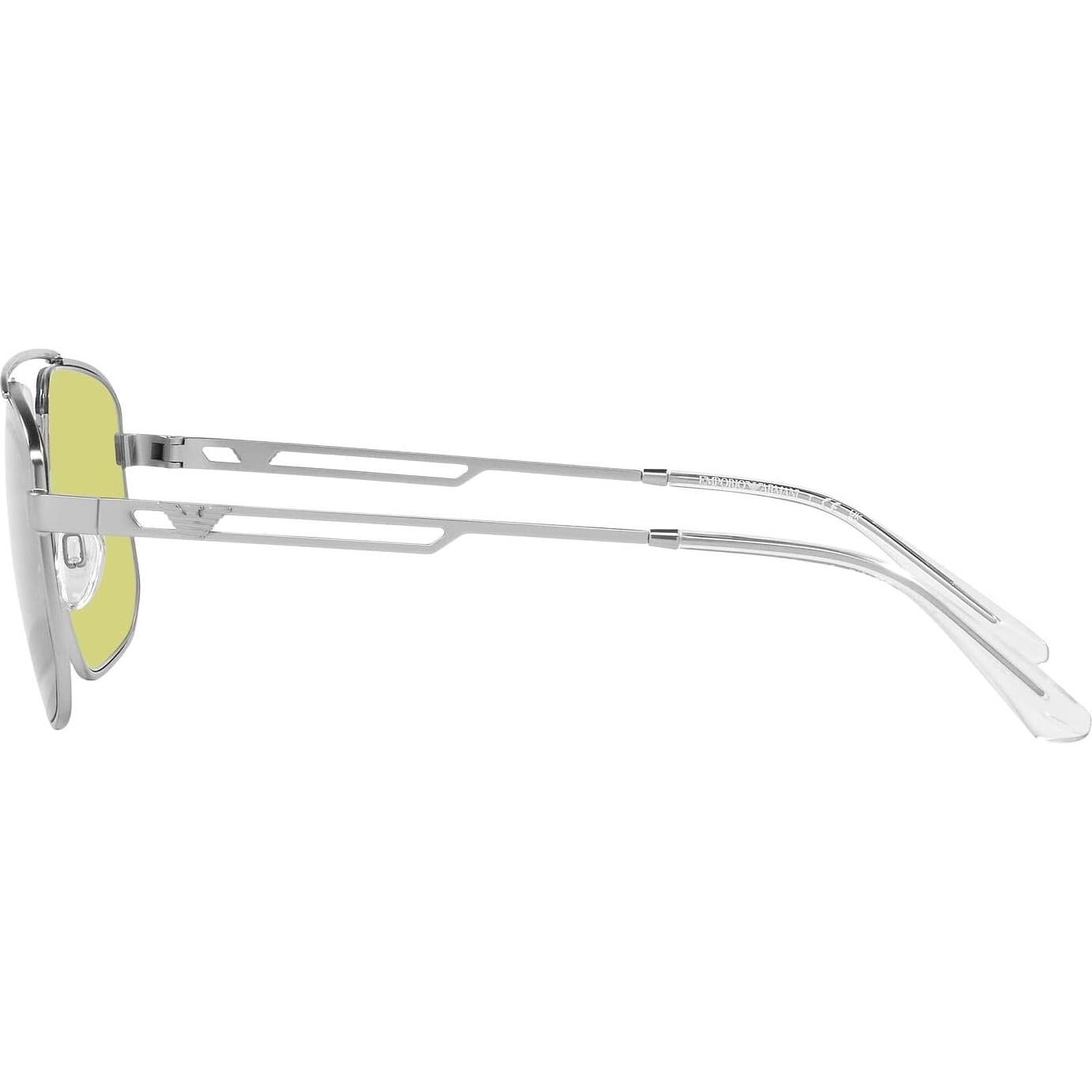 Gafas de sol rectangulares Emporio Armani EA2139 Plata Verde