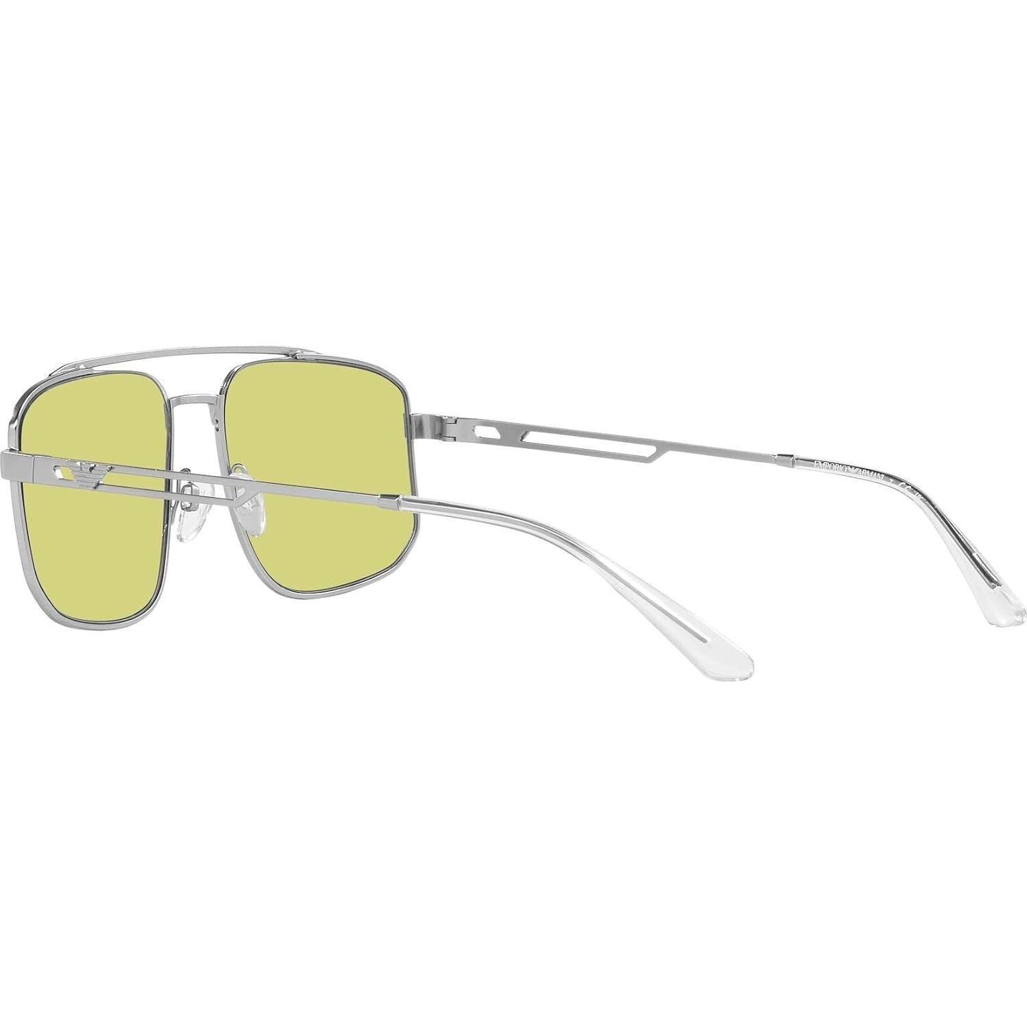 Gafas de sol rectangulares Emporio Armani EA2139 Plata Verde