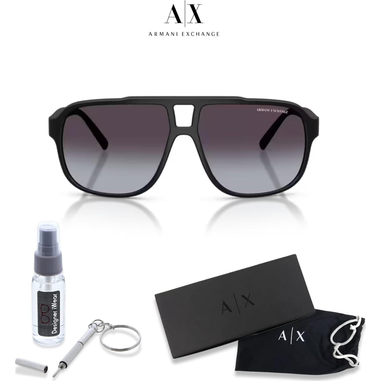 Gafas de sol Armani Exchange AX4104S para hombres + Kit cuidado