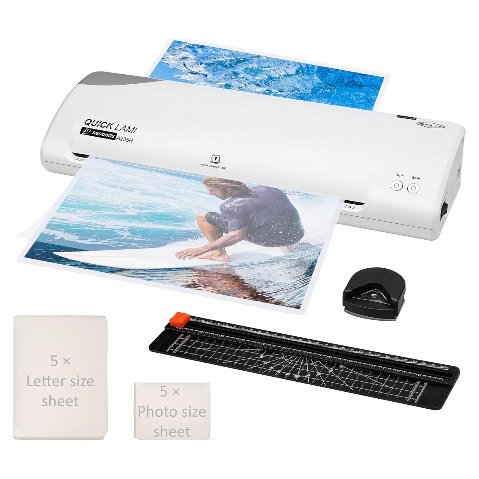 Laminadora Térmica SINCHI 33 cm, 3-5 Mil, 40s Calentamiento