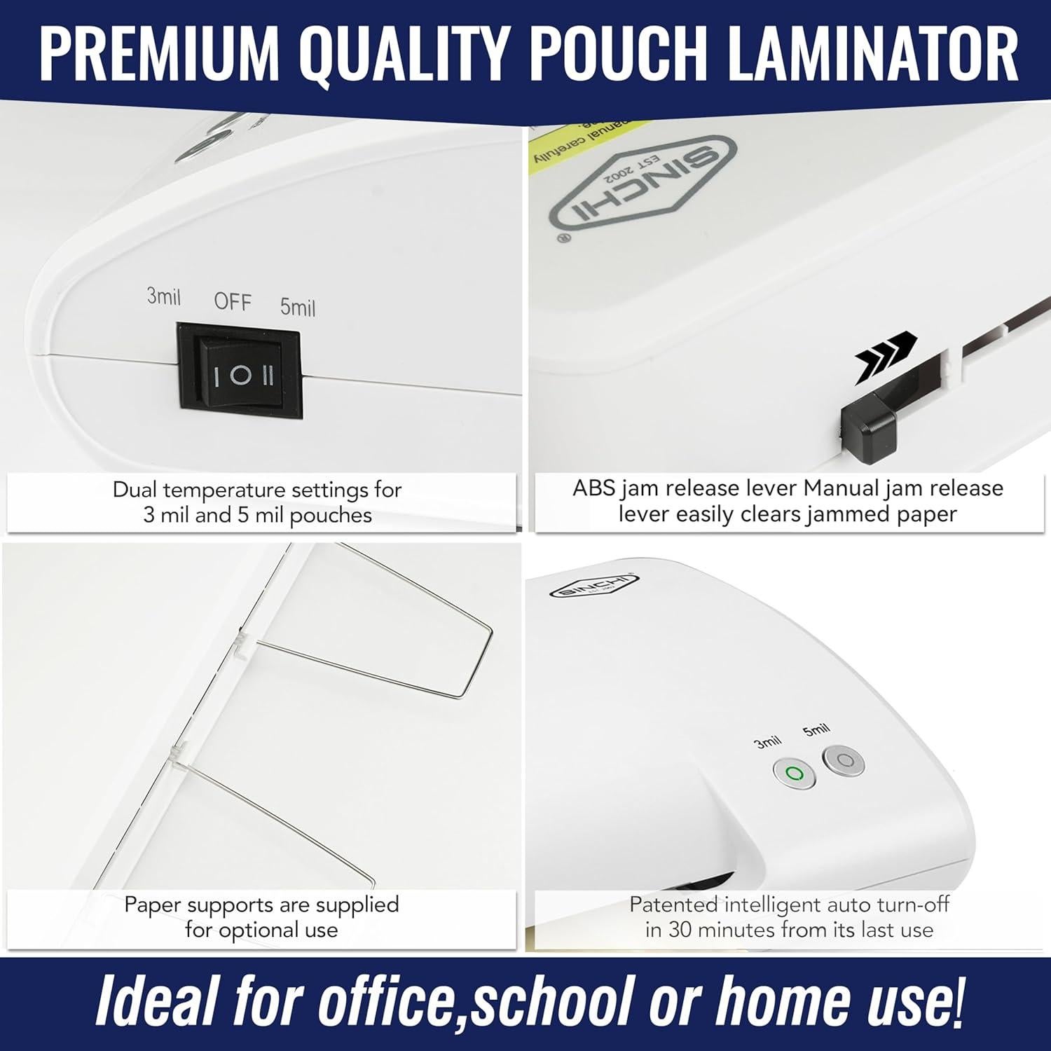 Laminadora Térmica SINCHI 33 cm, 3-5 Mil, 40s Calentamiento