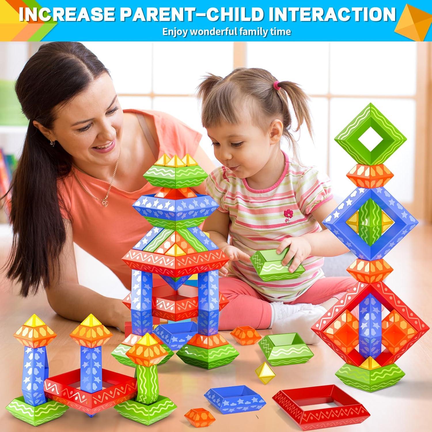 Juguetes de Apilamiento Montessori Doloowee 30 Pcs Educativos