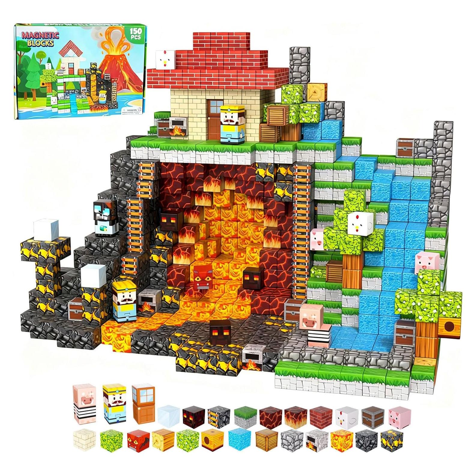 150 Bloques Magnéticos AKUTAIN para Construcción Creativa