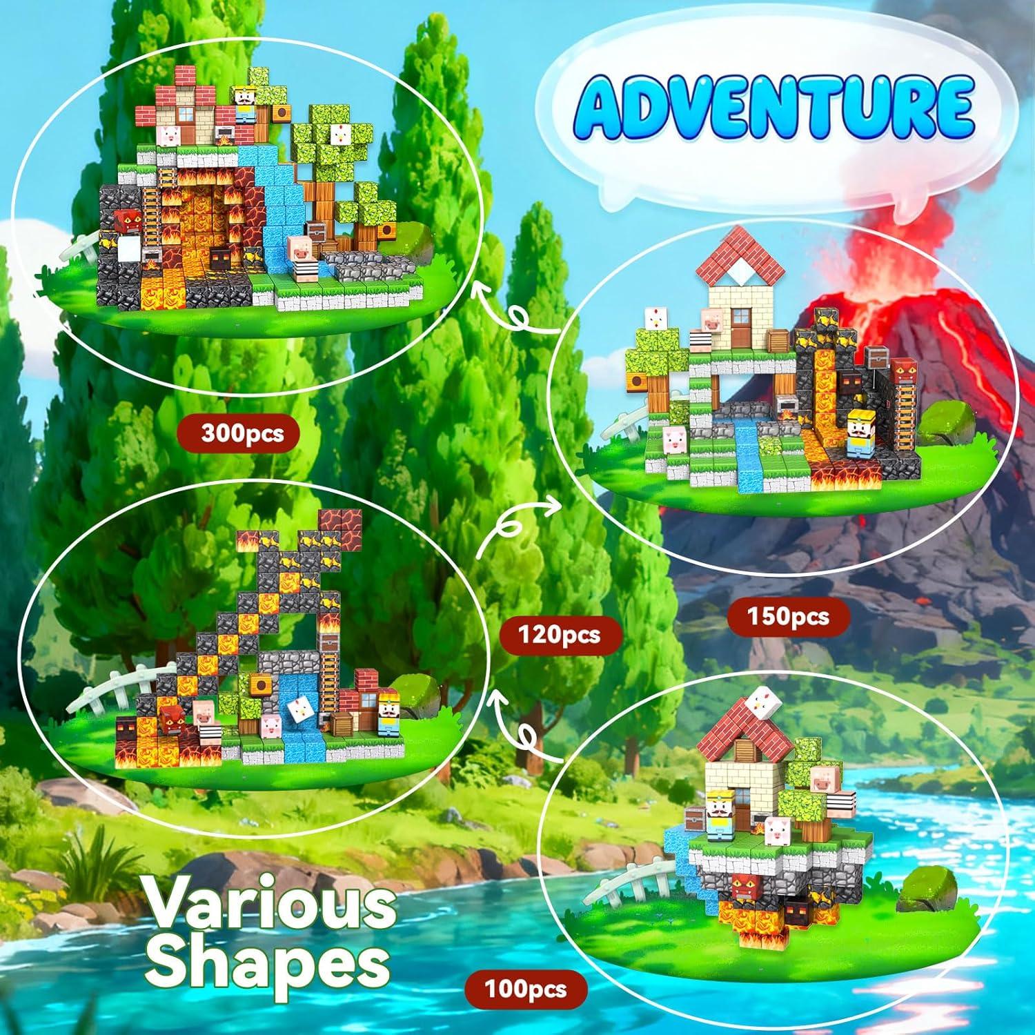 150 Bloques Magnéticos AKUTAIN para Construcción Creativa