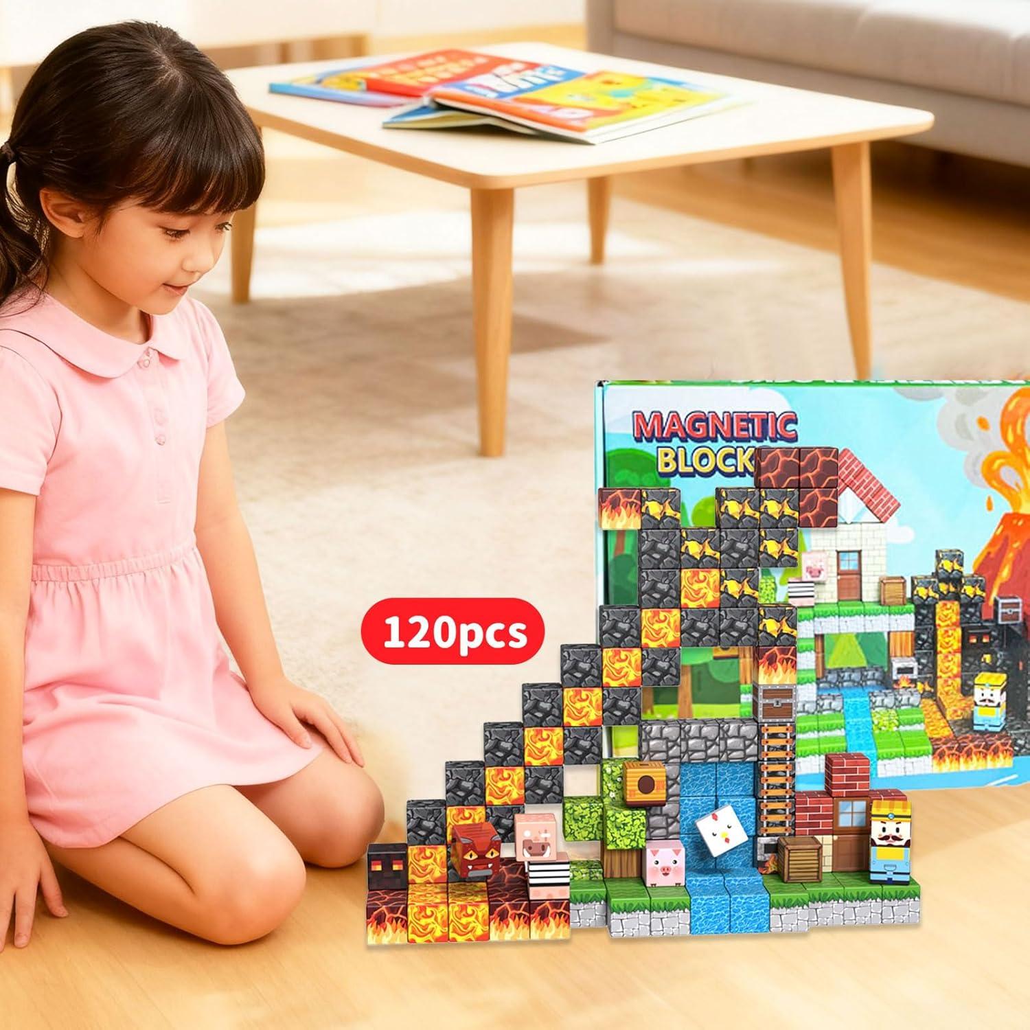 150 Bloques Magnéticos AKUTAIN para Construcción Creativa