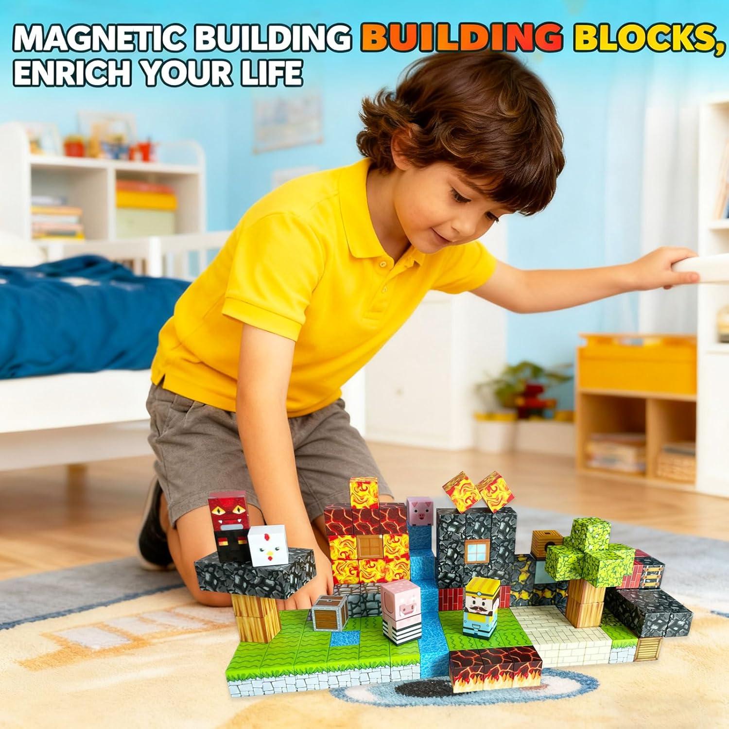 150 Bloques Magnéticos AKUTAIN para Construcción Creativa