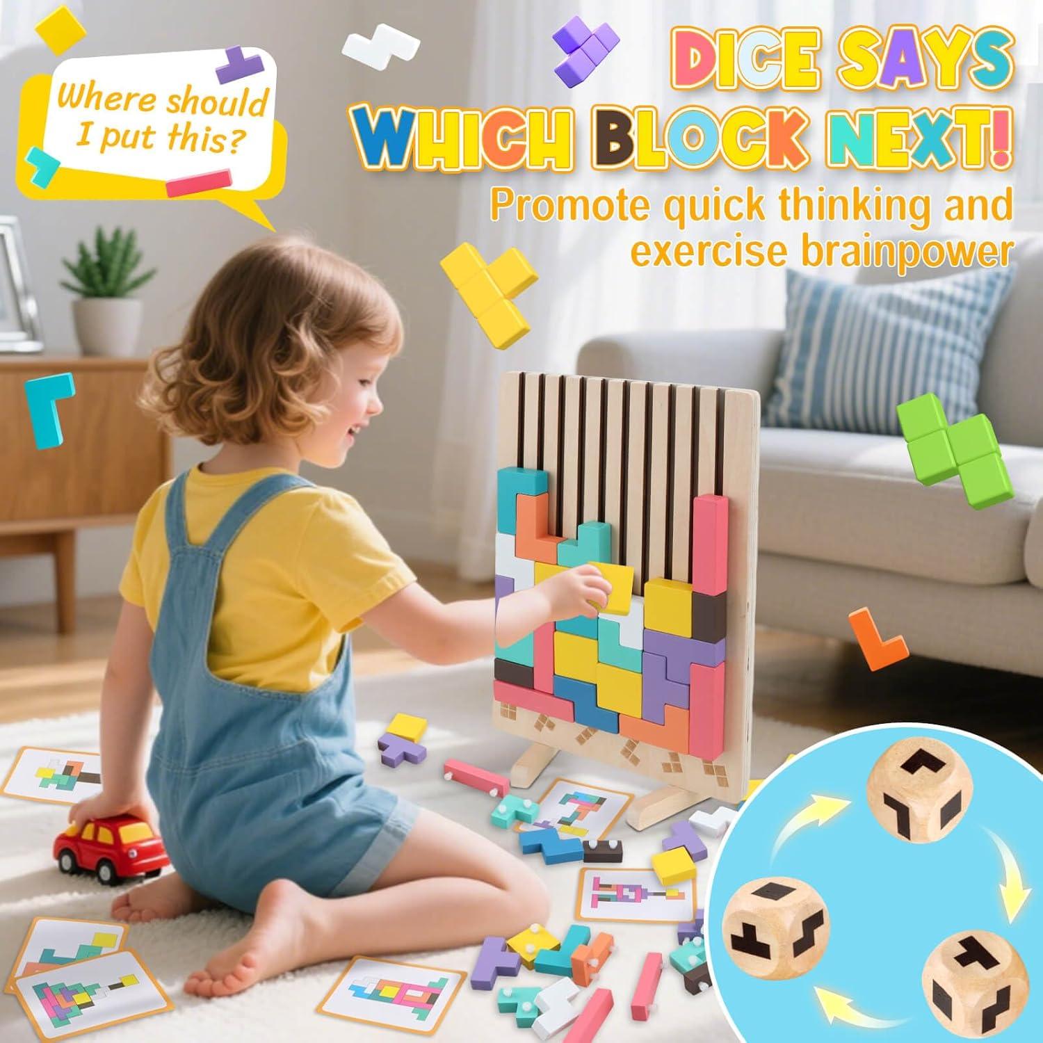 Juegos de Rompecabezas de Madera JONEG para Niños 3+ Años