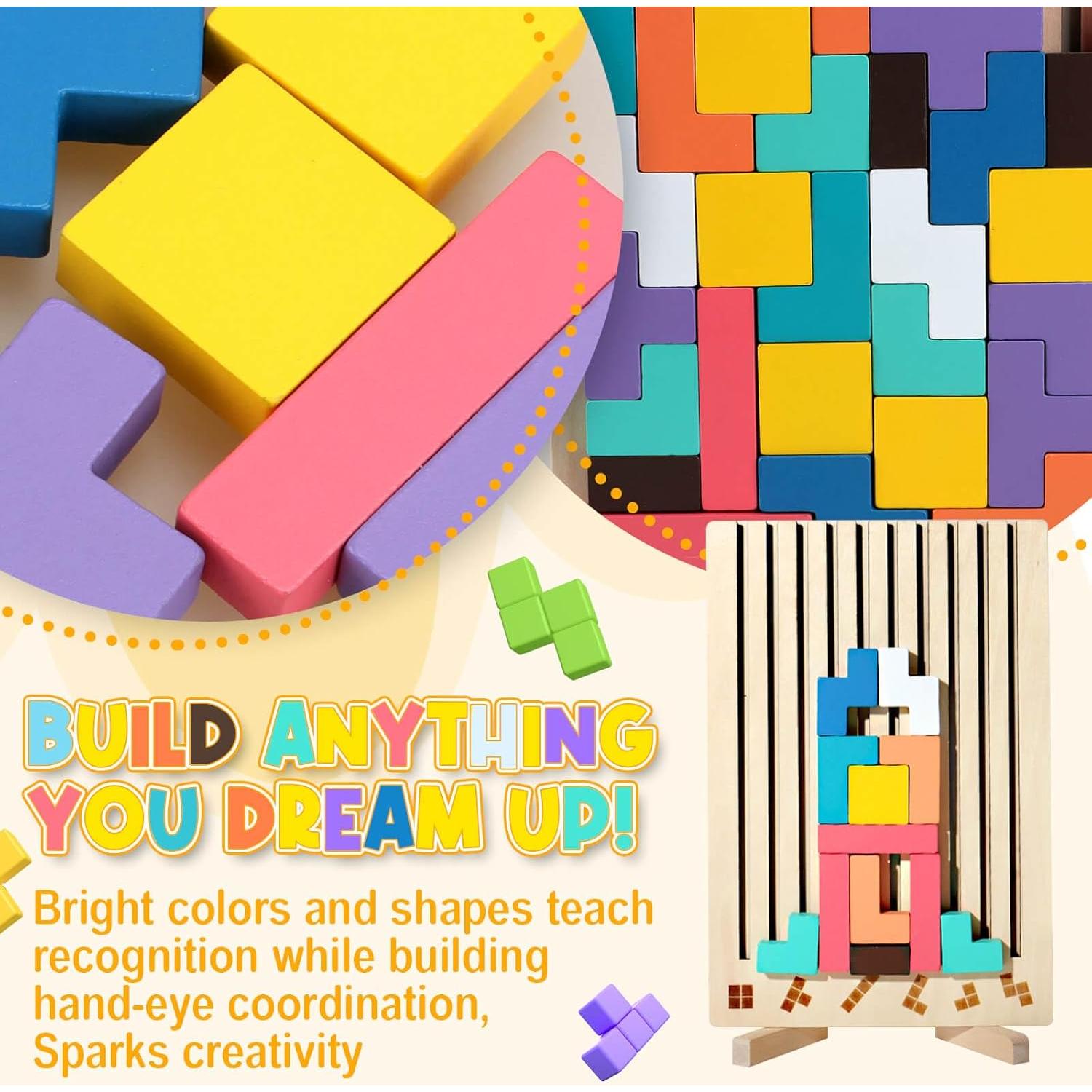 Juegos de Rompecabezas de Madera JONEG para Niños 3+ Años