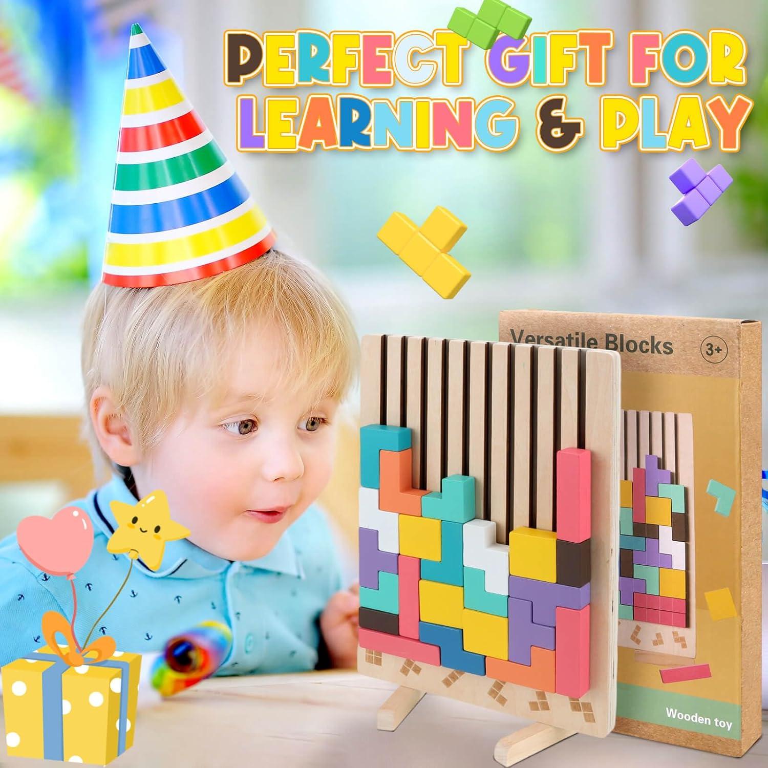 Juegos de Rompecabezas de Madera JONEG para Niños 3+ Años