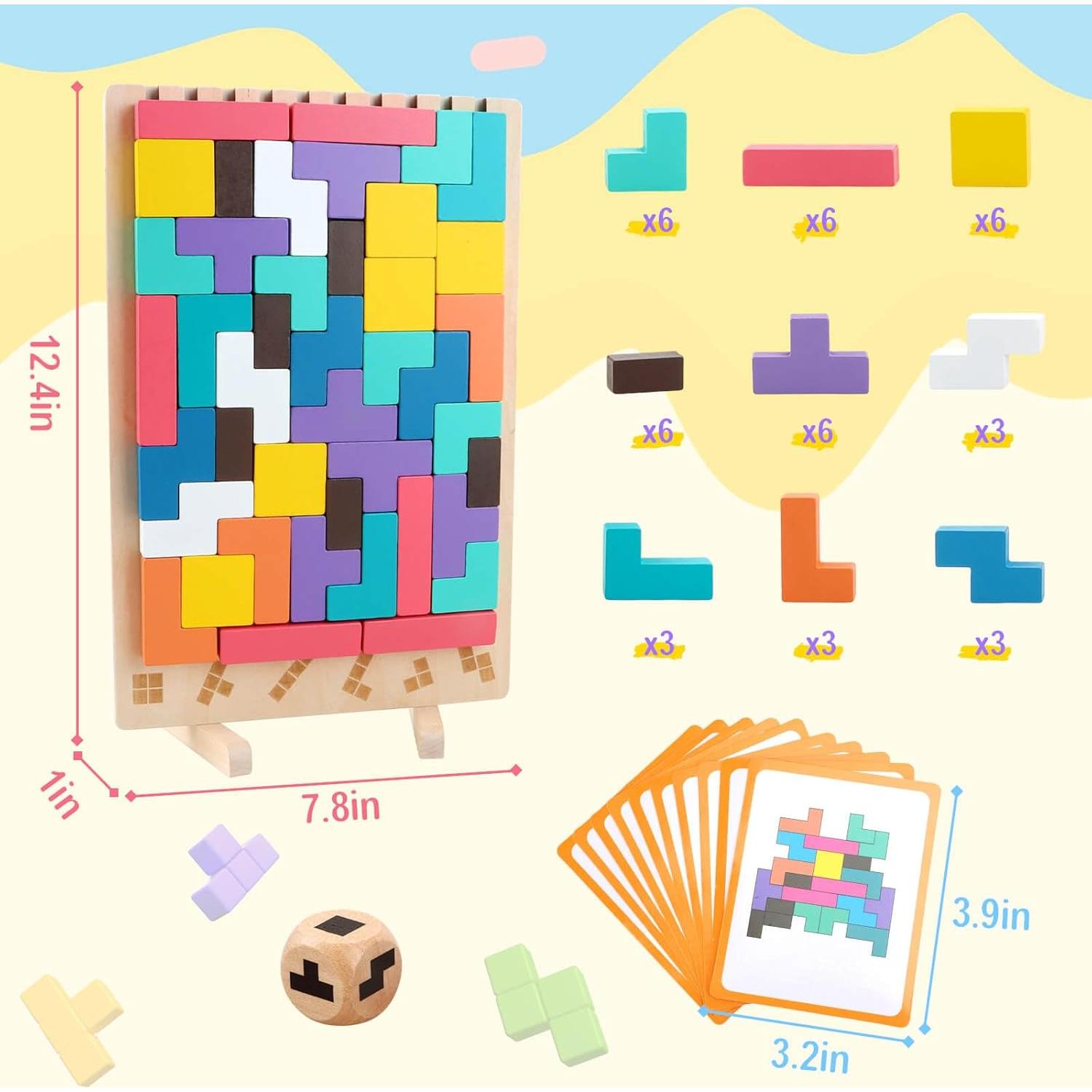 Juegos de Rompecabezas de Madera JONEG para Niños 3+ Años