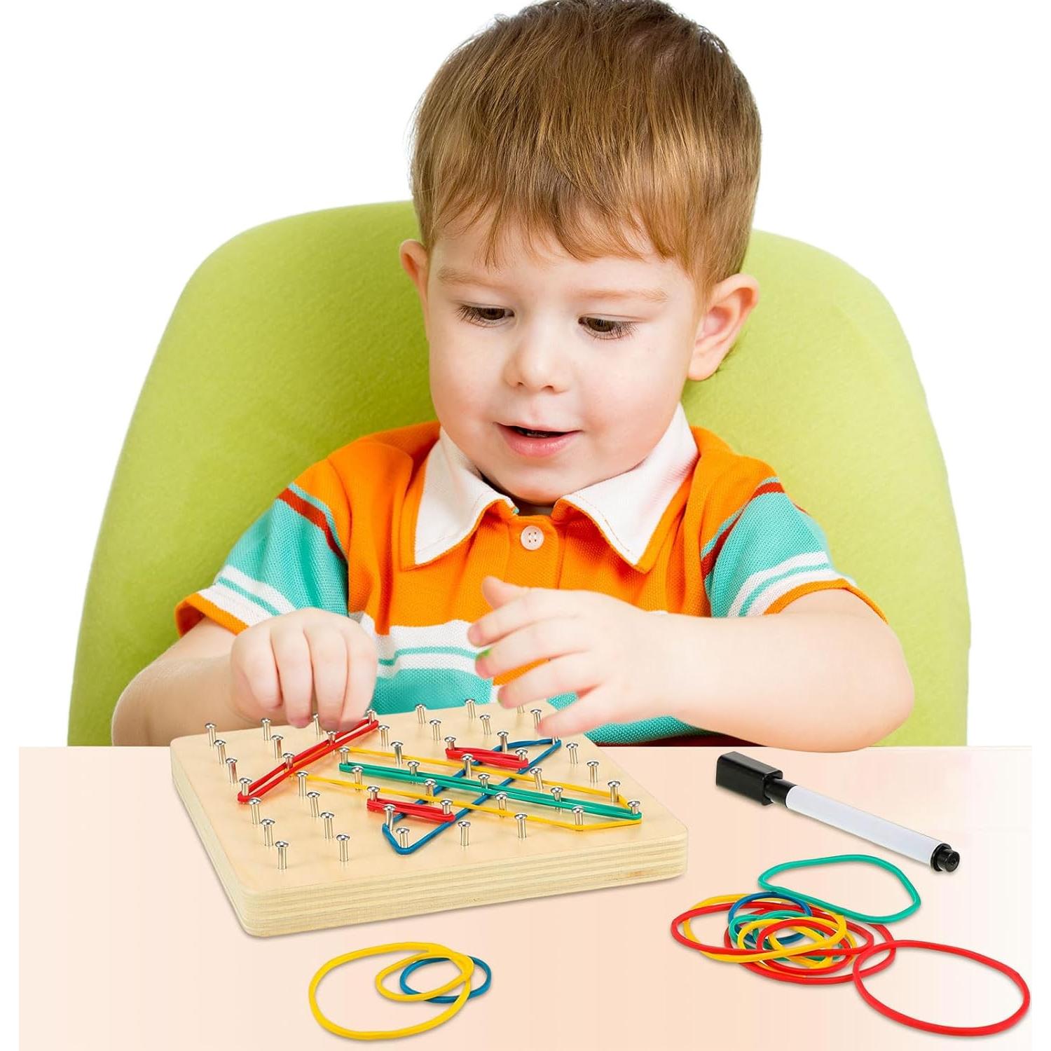 Juego de Tableros Geométricos de Madera Jenaai - 6 Piezas STEM