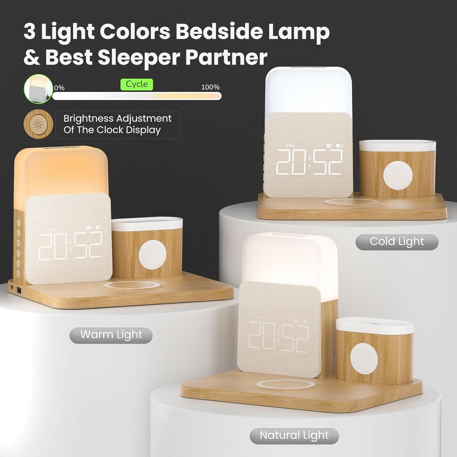 Estación de Carga Inalámbrica RichBird S32-03 con Reloj