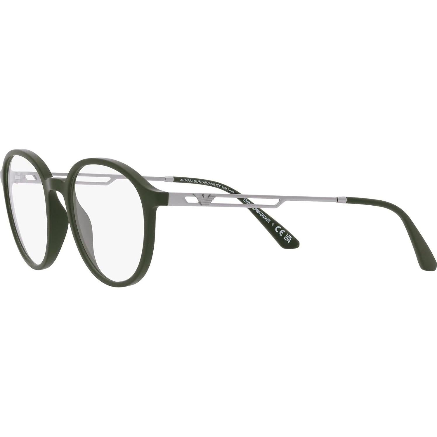 Gafas de sol redondas Emporio Armani EA3225F Verde mate