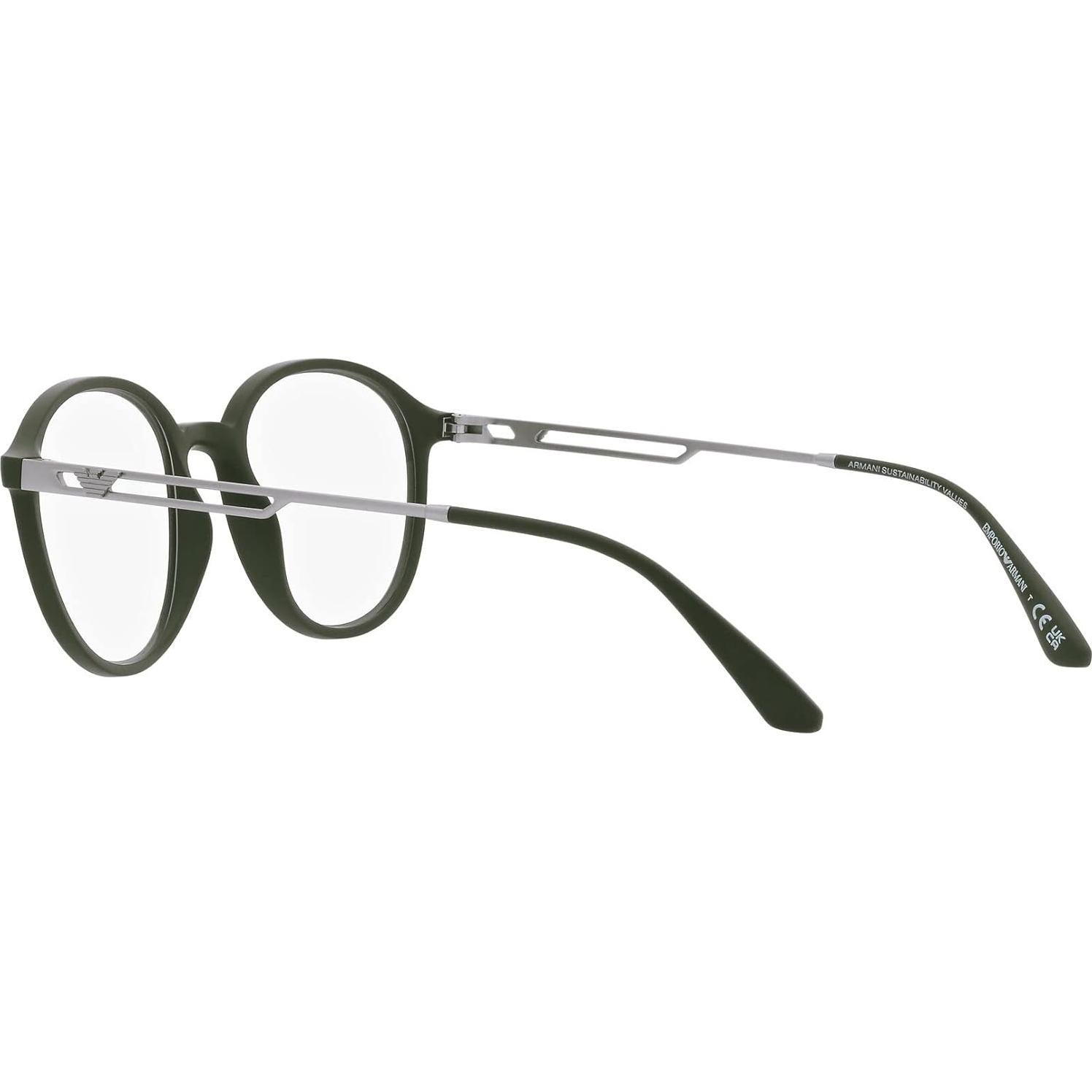 Gafas de sol redondas Emporio Armani EA3225F Verde mate