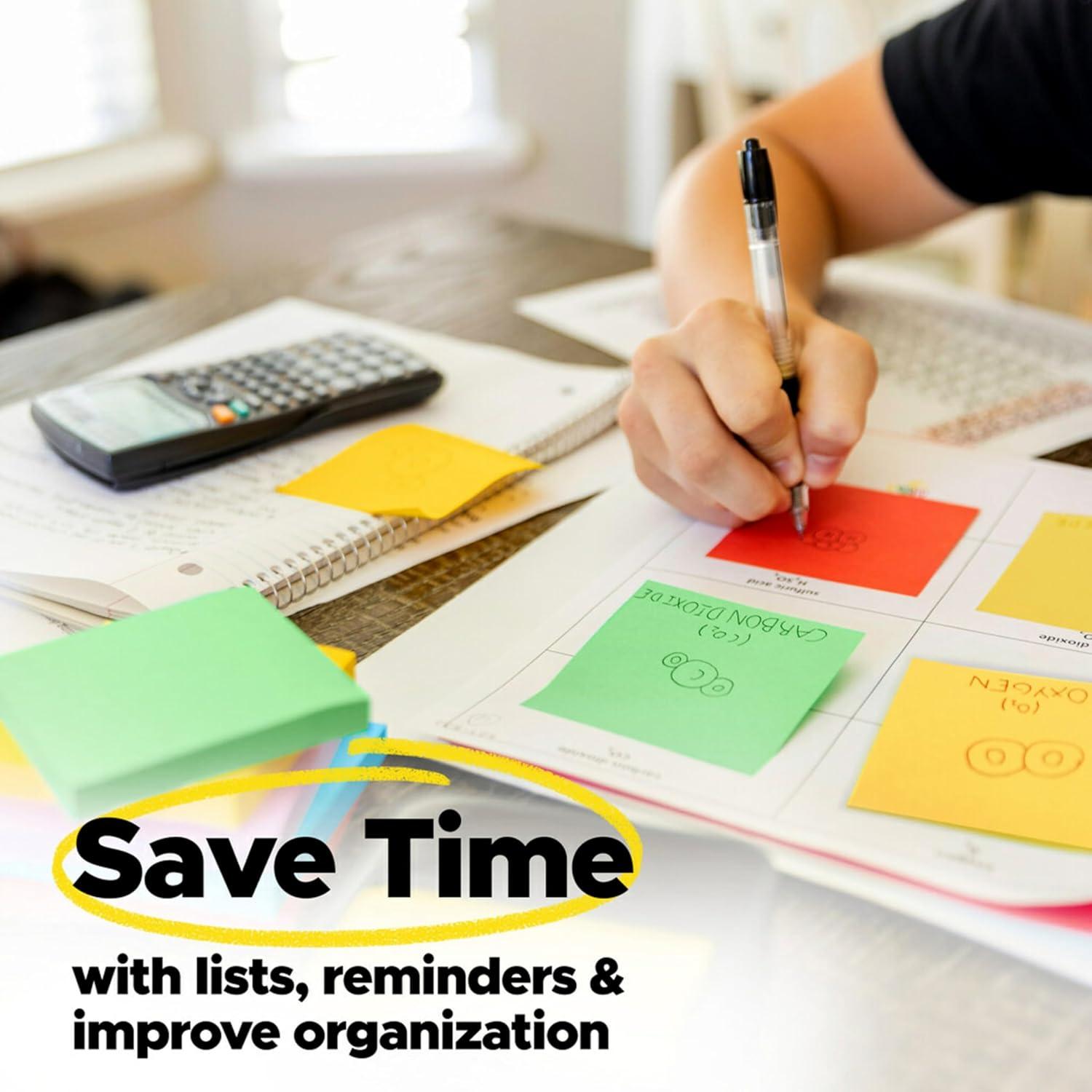 Notas Adhesivas Super Pegajosas Post-it 7.62x7.62 cm 24 Paquetes