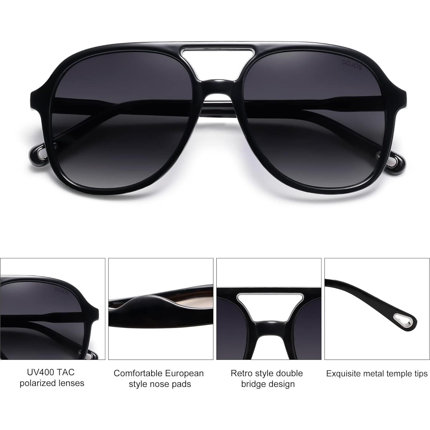 Gafas de Sol SOJOS SJ2174 Retro Polarizadas UV400