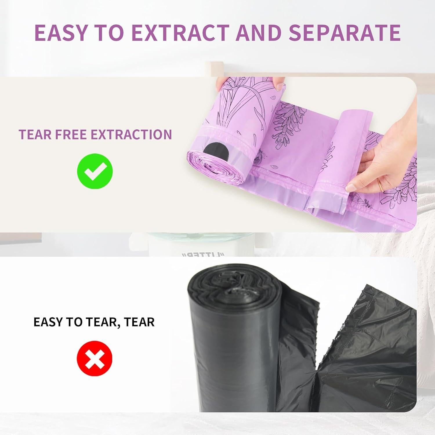 Bolsas de Basura VOK 4 Galones Ecológicas 50 Unidades Lavanda