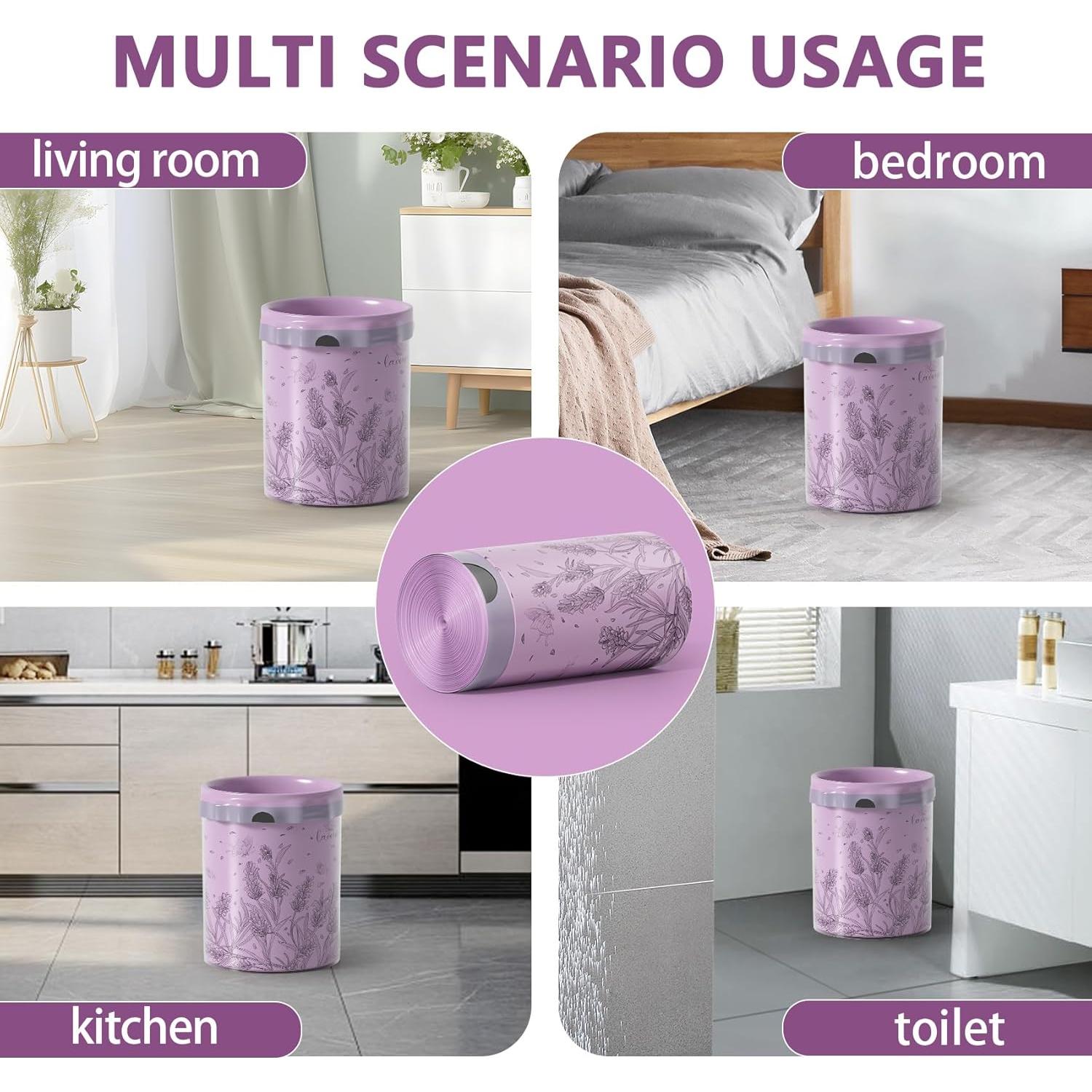 Bolsas de Basura VOK 4 Galones Ecológicas 50 Unidades Lavanda