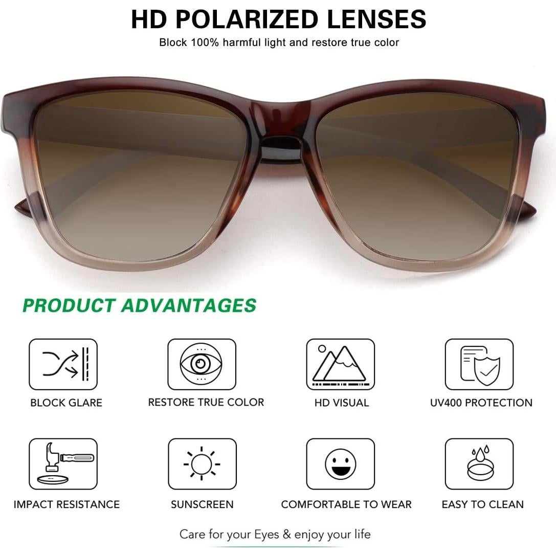 Gafas de sol polarizadas MEETSUN unisex retro 54mm 49mm