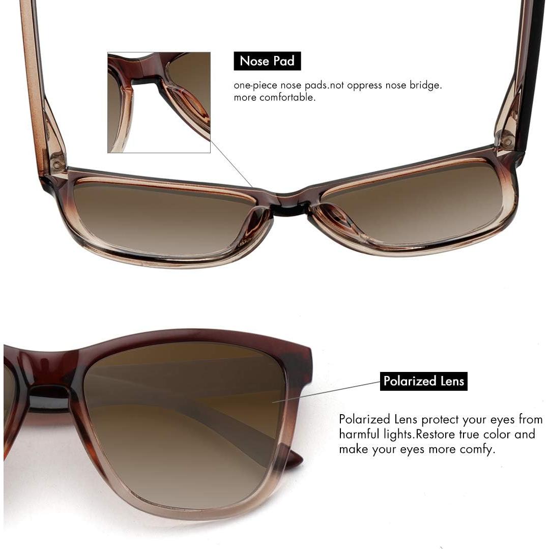 Gafas de sol polarizadas MEETSUN unisex retro 54mm 49mm