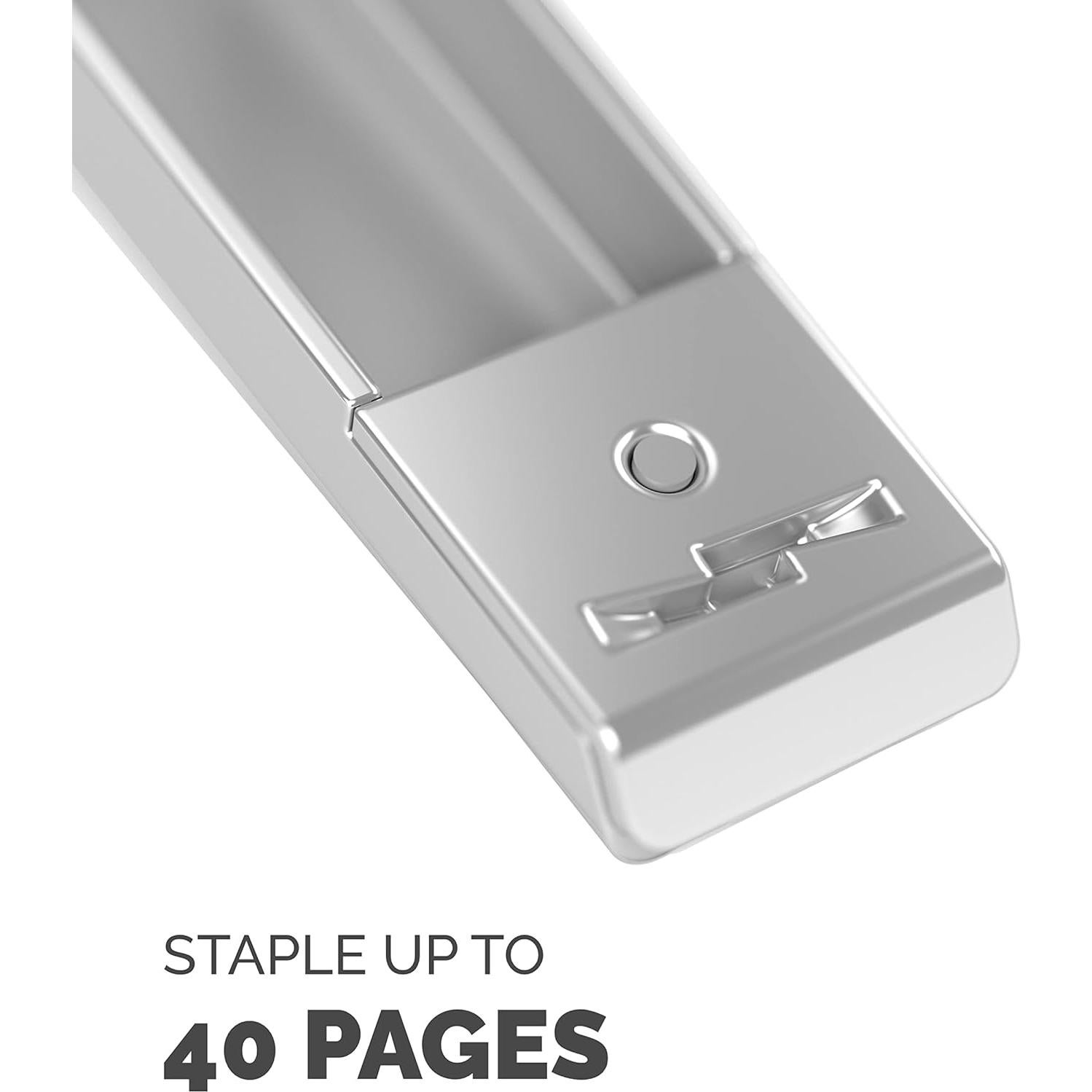 Grapadora de mano Fellowes LX890, capacidad 40 hojas, negra