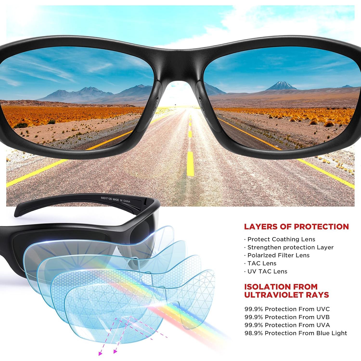 Gafas de sol RIVBOS polarizadas UV400 para deportes y aire libre