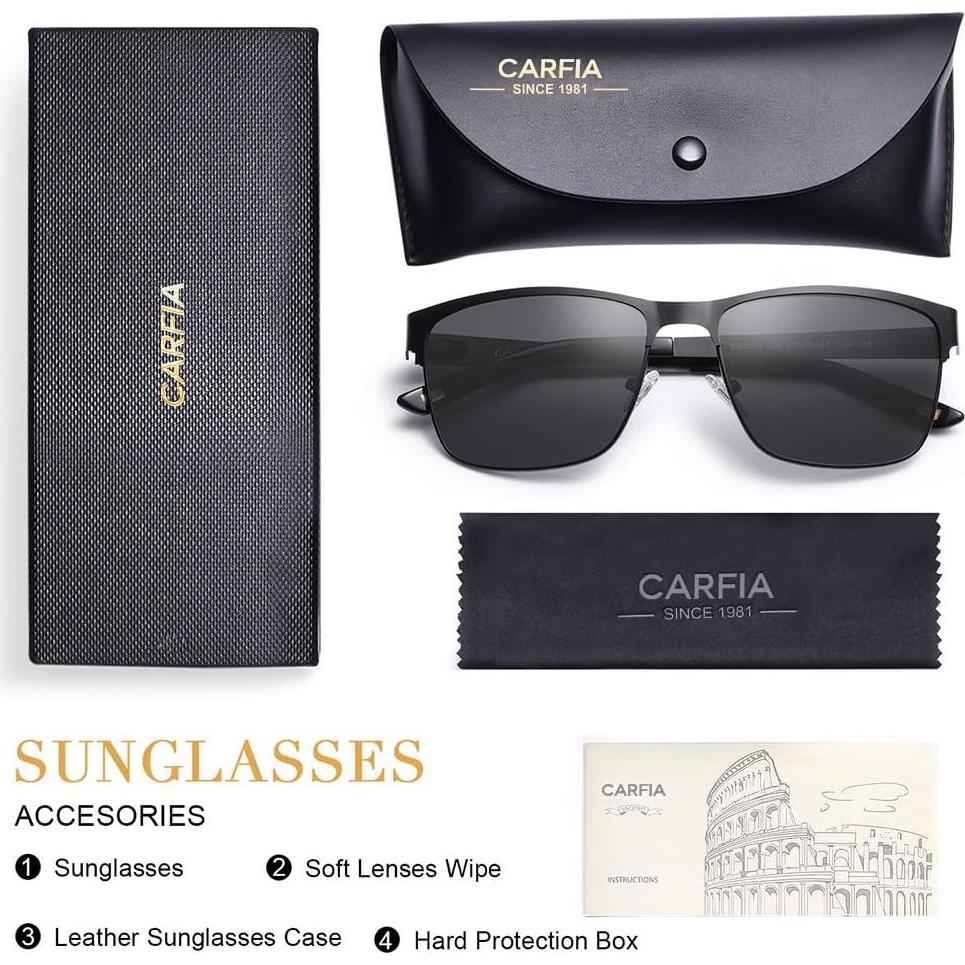Gafas de sol CARFIA metálicas polarizadas UV400 para hombres