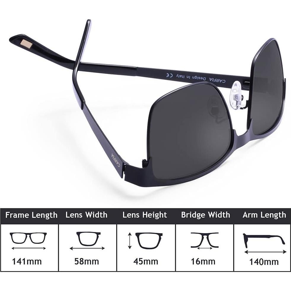 Gafas de sol CARFIA metálicas polarizadas UV400 para hombres