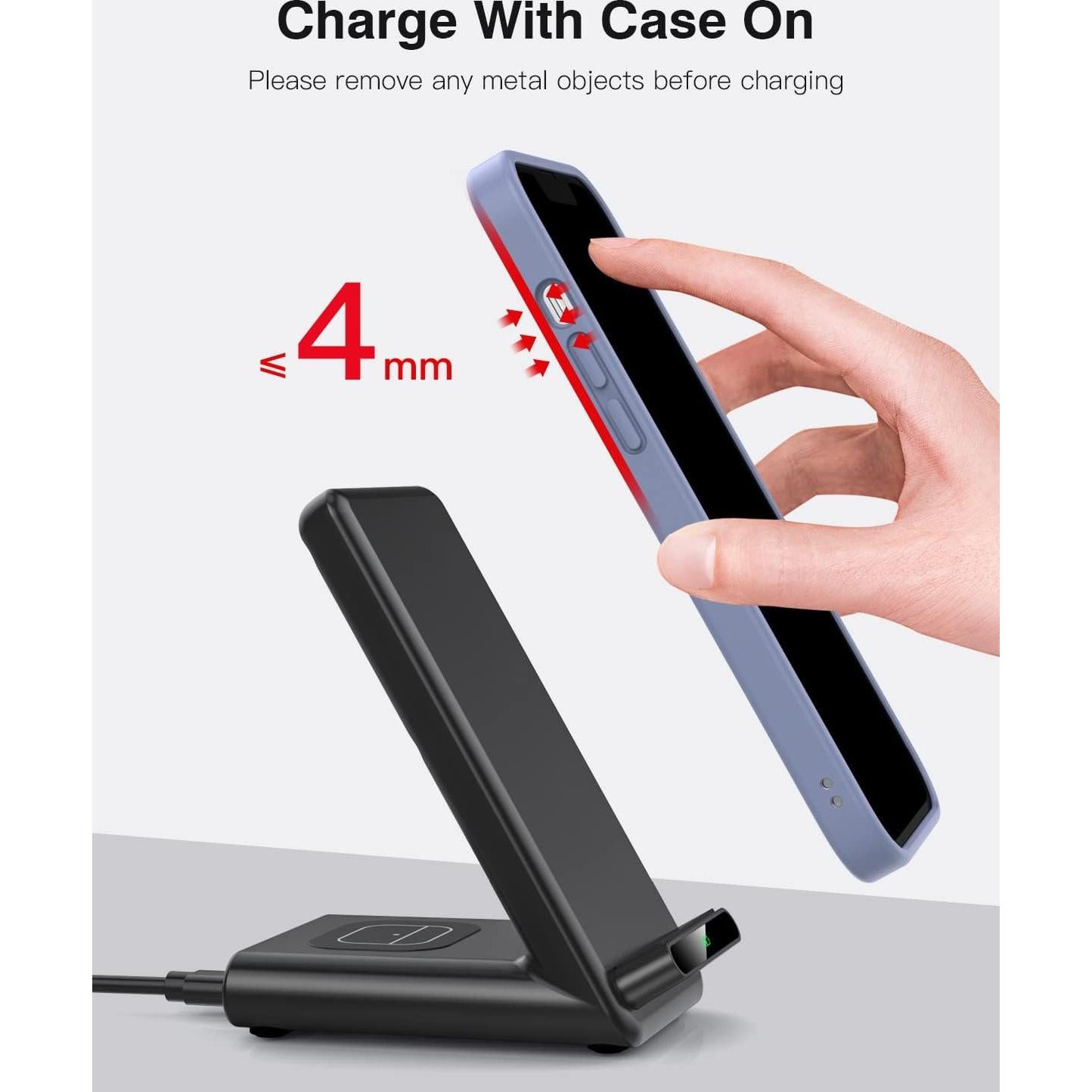 Estación de Carga Inalámbrica 3 en 1 para Apple - Negro