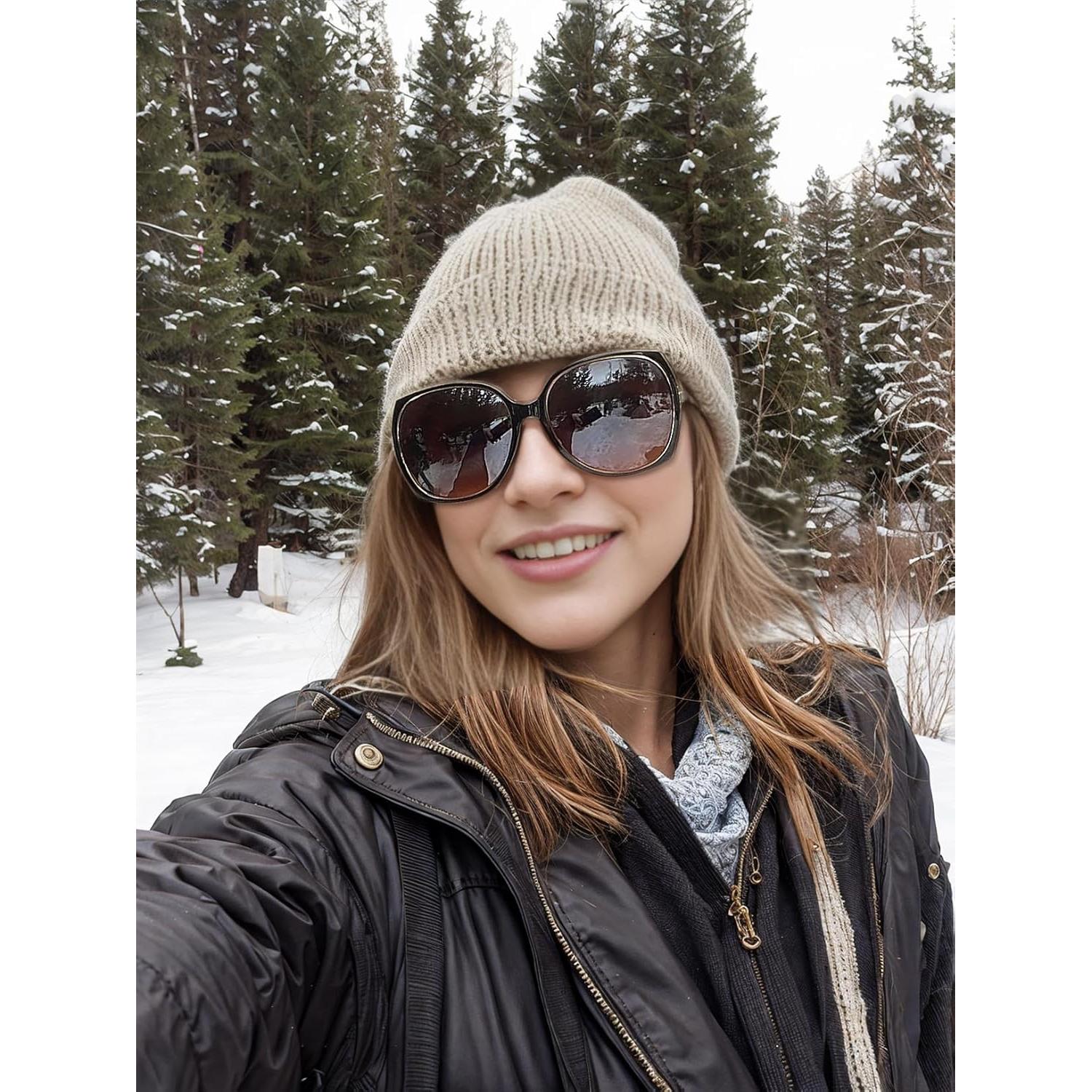 Gafas de Sol Mujer The Fresh Cuadradas UV400 Marrón/Negro